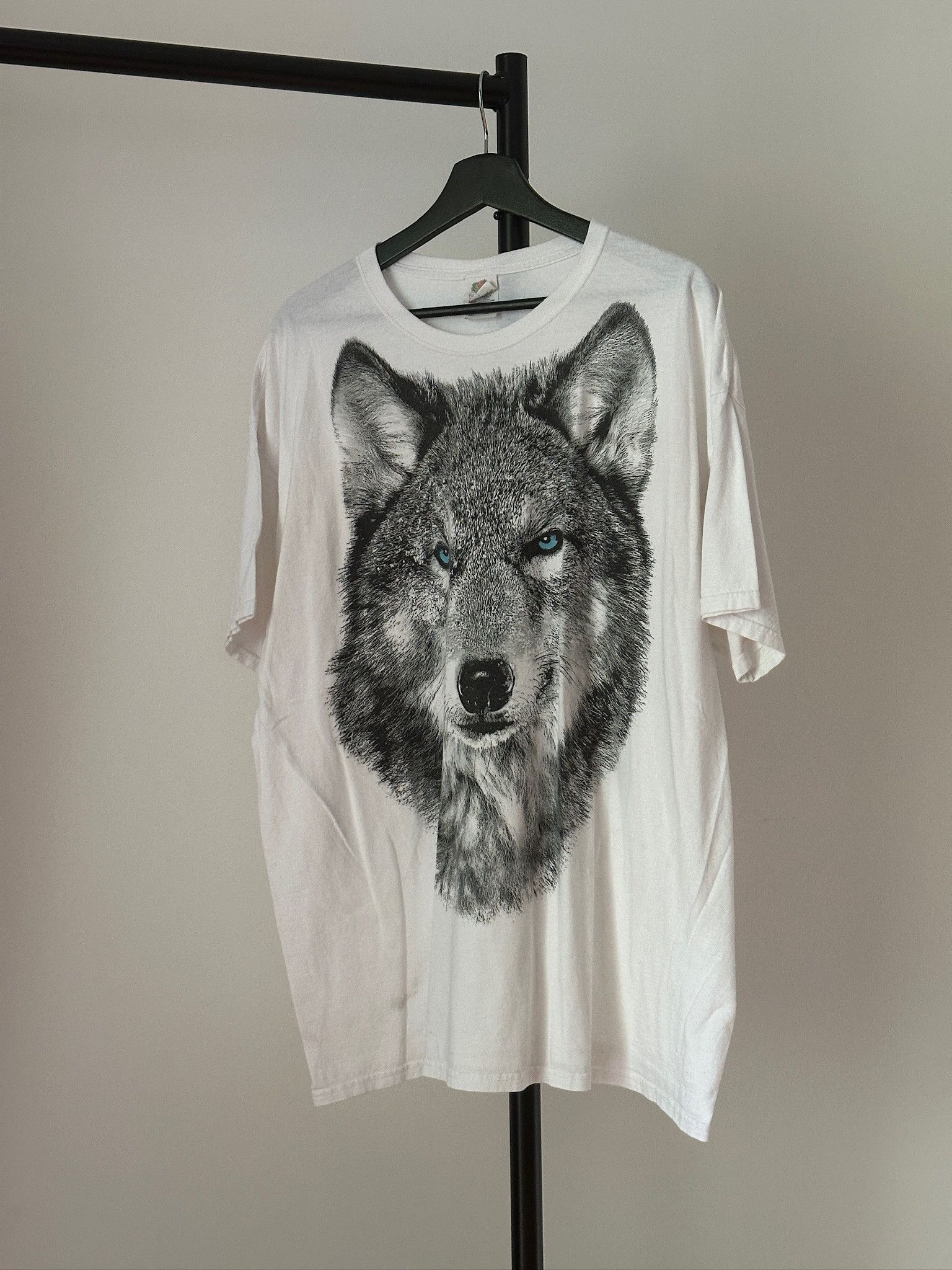 Vintage Vintage Y2K Wolf Face T-Shirt Size US XXL / EU 58 / 5 - 1 Thumbnail