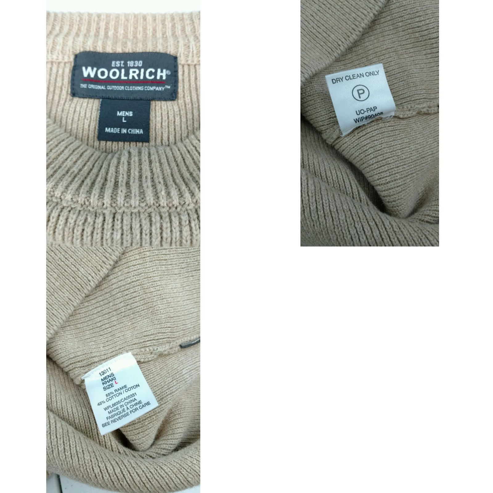 Vintage Woolrich Mens Sweater Khaki Size L Crewneck Cotton Blend Woolrich Mens Khaki Sweater L Large Crewneck Cotton Blend Size US L / EU 52-54 / 3 - 8 Thumbnail