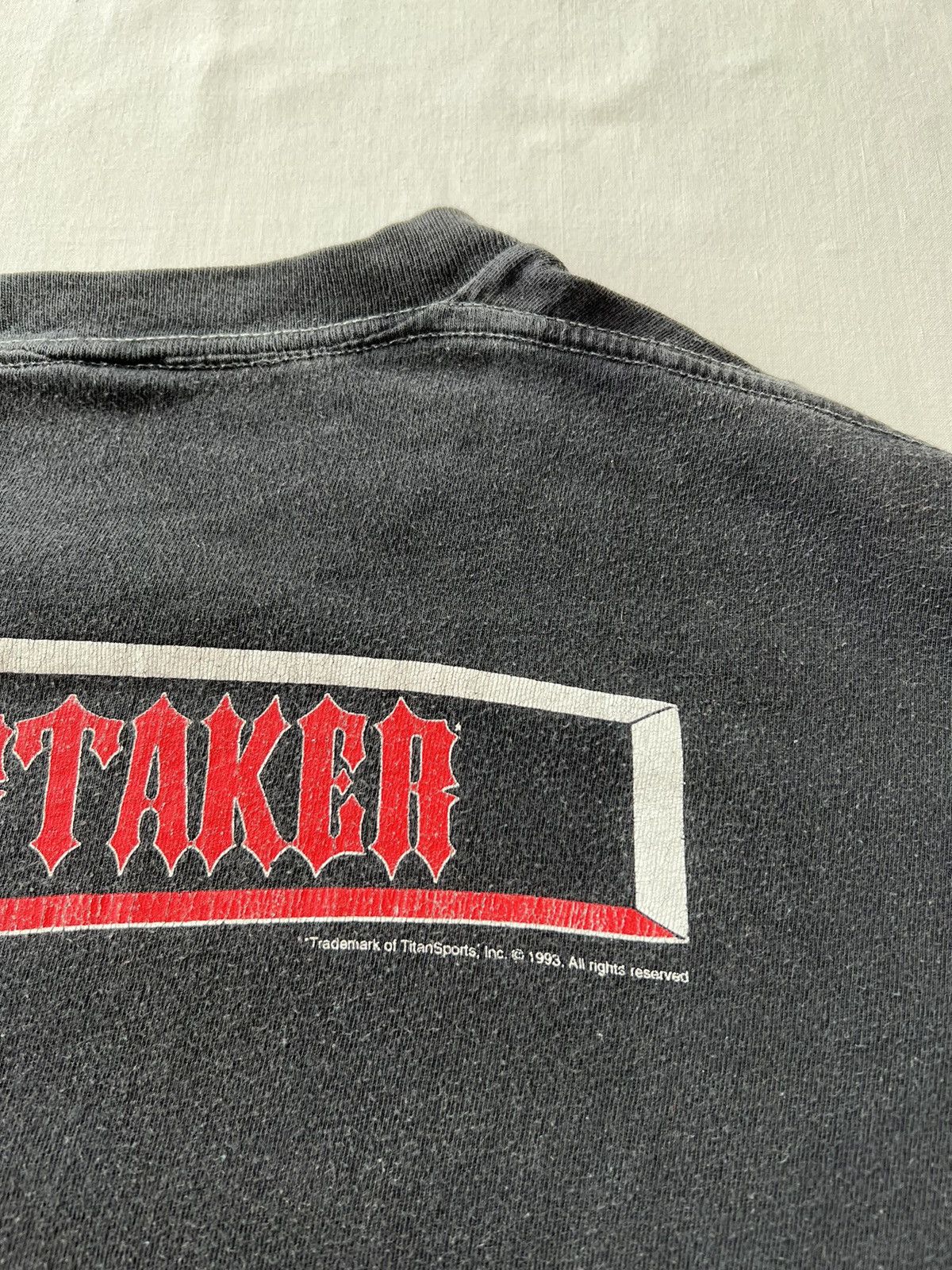 WWE Vintage 1993 The Undertaker WWF WWE Black T-shirt Size US L / EU 52-54 / 3 - 16 Thumbnail