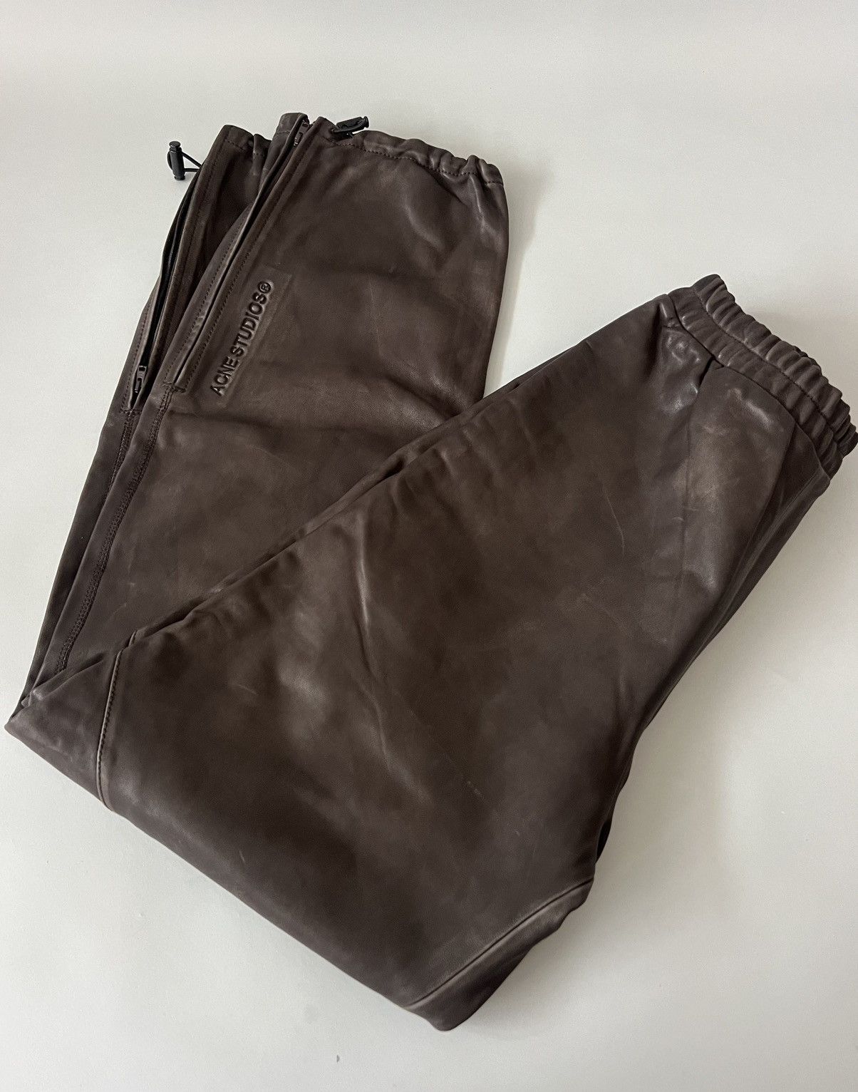 Acne Studios Acne Studios Brown Casual Leather Trousers Size 26" / US 2 / IT 38 - 6 Thumbnail