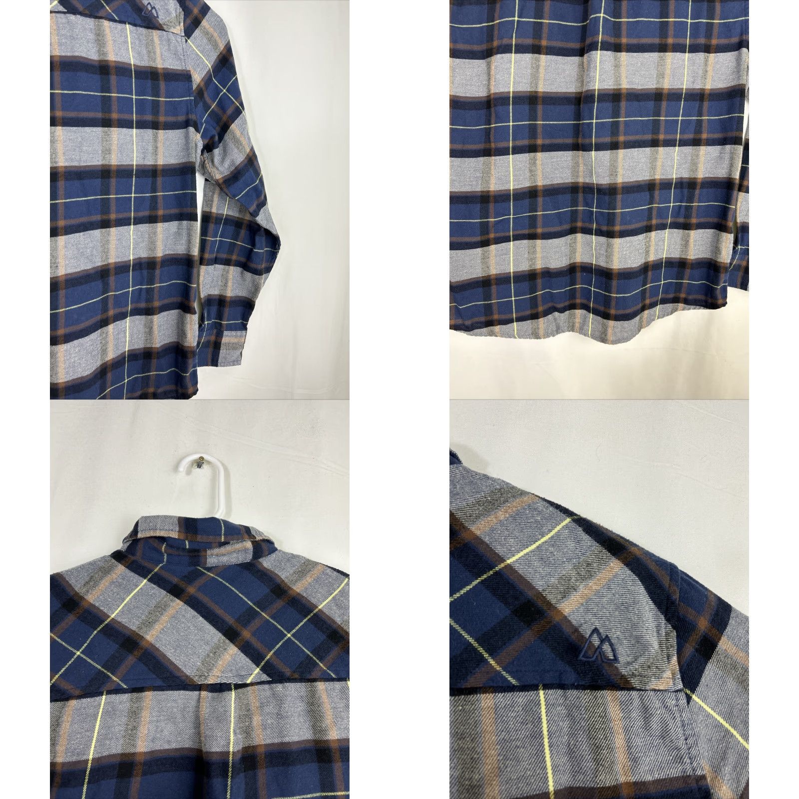 Vintage Alpine Design Button-Up Shirt Mens L Plaid Lightweight Flannel Cotton Blend Blue Gray Size US L / EU 52-54 / 3 - 9 Thumbnail