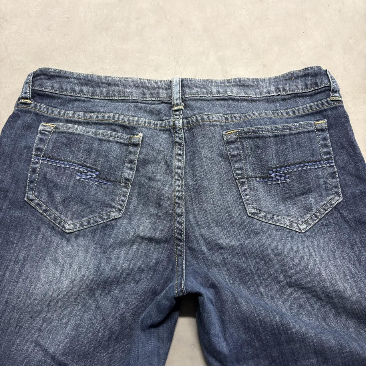 Vintage Crazy Vintage Y2K/2000s Flare Streetwear Style Dark Blue Wash Denim Jeans! Size US 34 / EU 50 - 5 Thumbnail