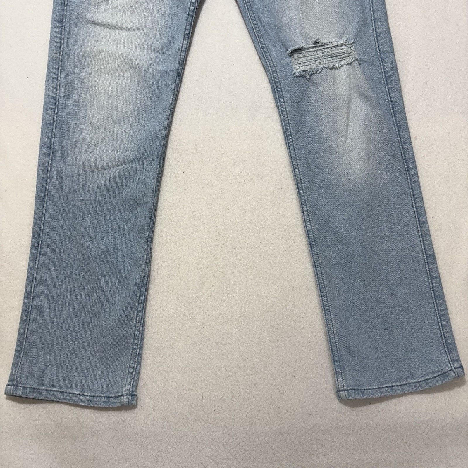 Hollister Hollister 30x31 Slim Straight Leg Jeans Ripped Stretch Blue Size 30" / US 8 / IT 44 - 5 Thumbnail