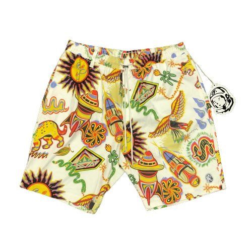 Billionaire Boys Club Billionaire Boys Club All Over Print White Shorts - Size XL Size US 35 - 1 Thumbnail