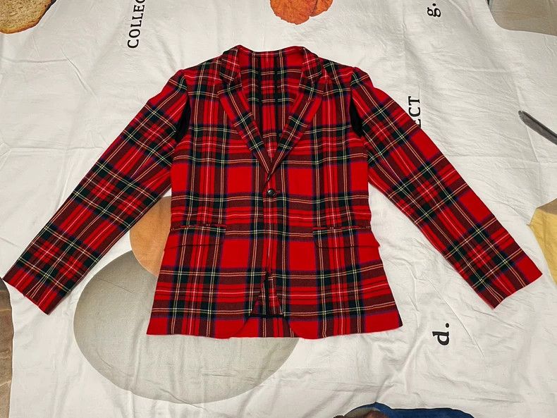 Comme des Garcons Comme des Garcons Red plaid suit with chain Size M / US 6-8 / IT 42-44 - 3 Thumbnail