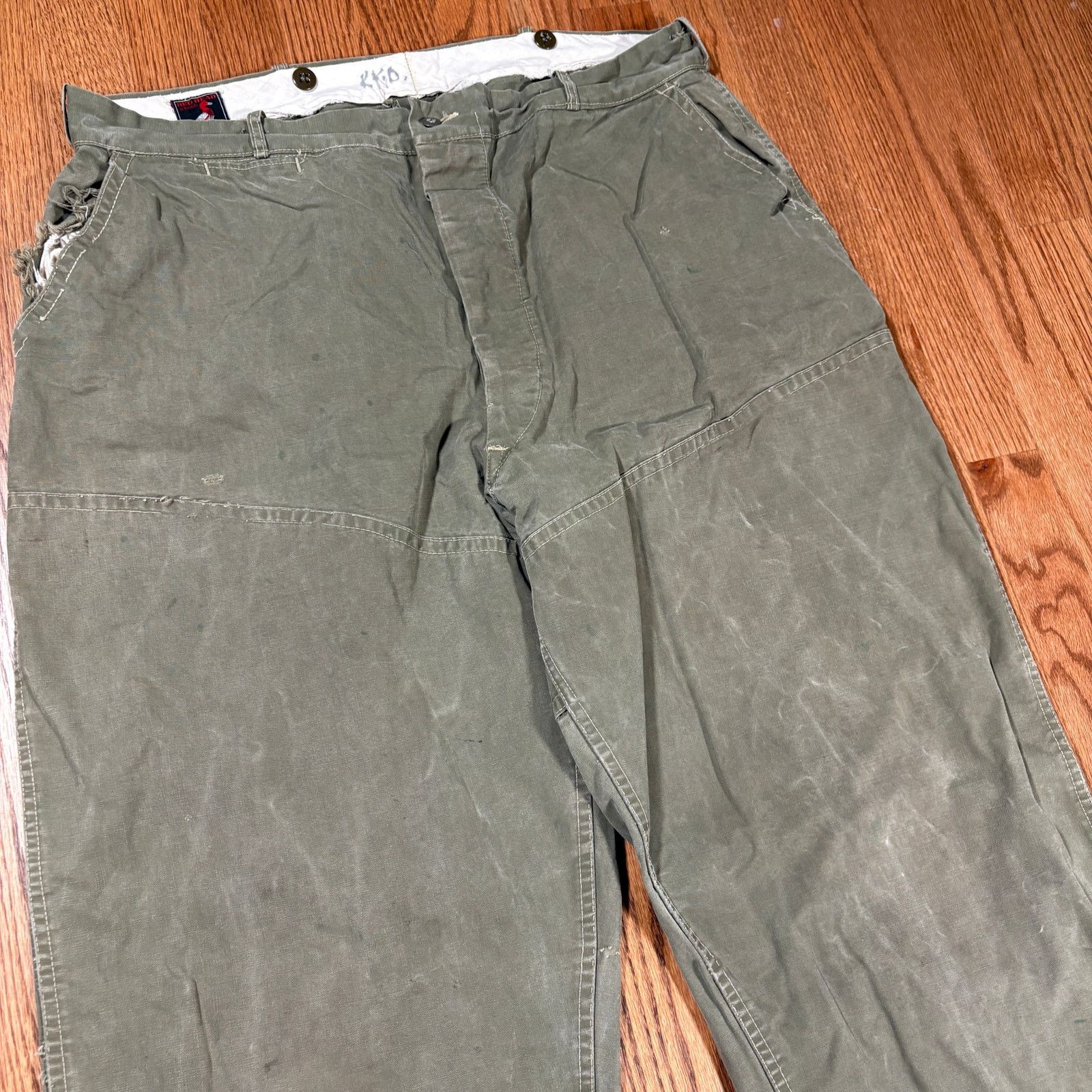 Redhead Vintage 50s Red Head Green Hunting Canvas Pants 36x31.5 Size US 36 / EU 52 - 2 Thumbnail