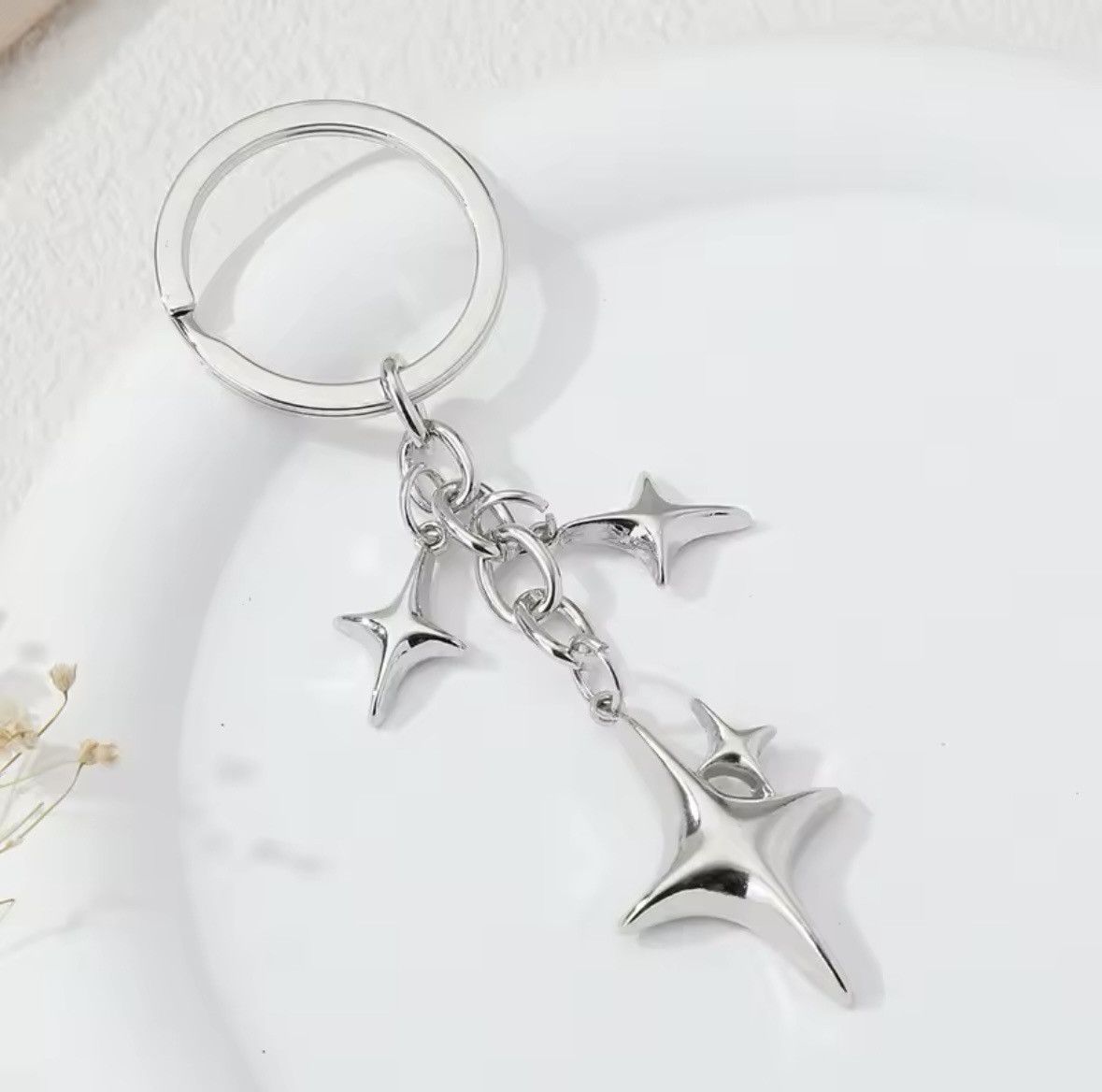 Designer Y2k keychain star moon metal Size ONE SIZE - 1 Thumbnail
