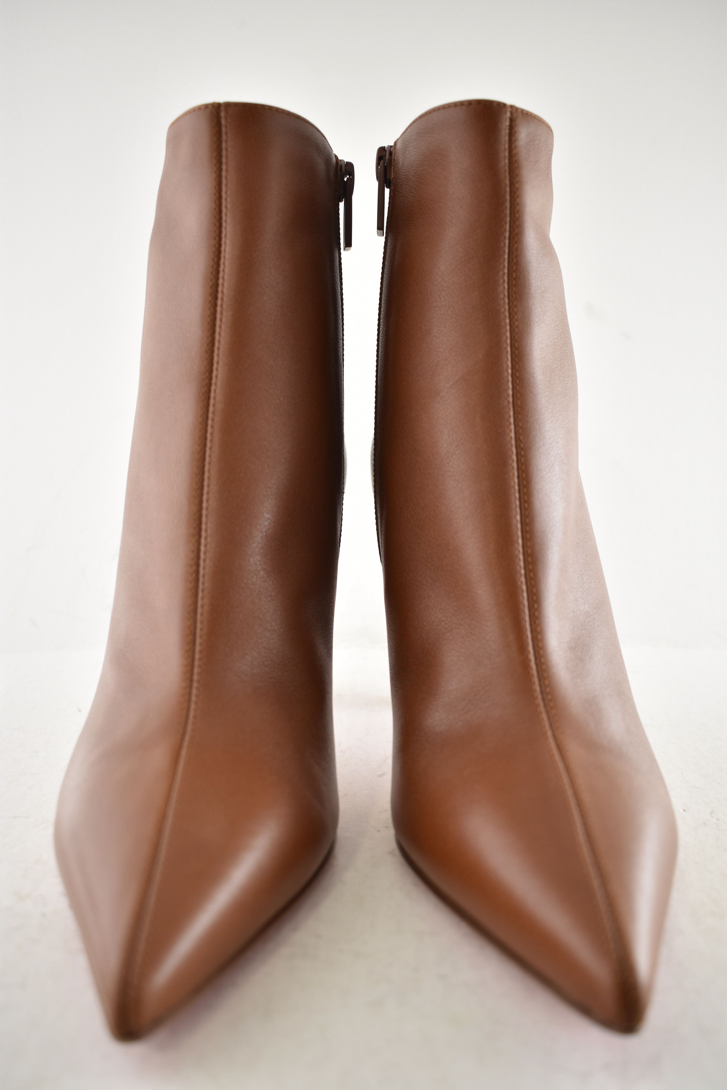 Christian Louboutin Vibella Booty 85 Brown Calf Leather Pointed Heel Bootie 37 Size US 7 / IT 37 - 11 Thumbnail