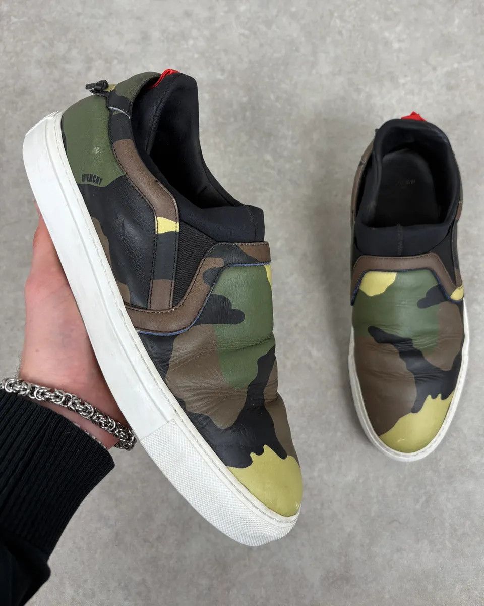 Givenchy 2010s Givenchy Camo Green Slip On Shoes by Riccardo Tisci Size US 11 / EU 44 - 1 Thumbnail