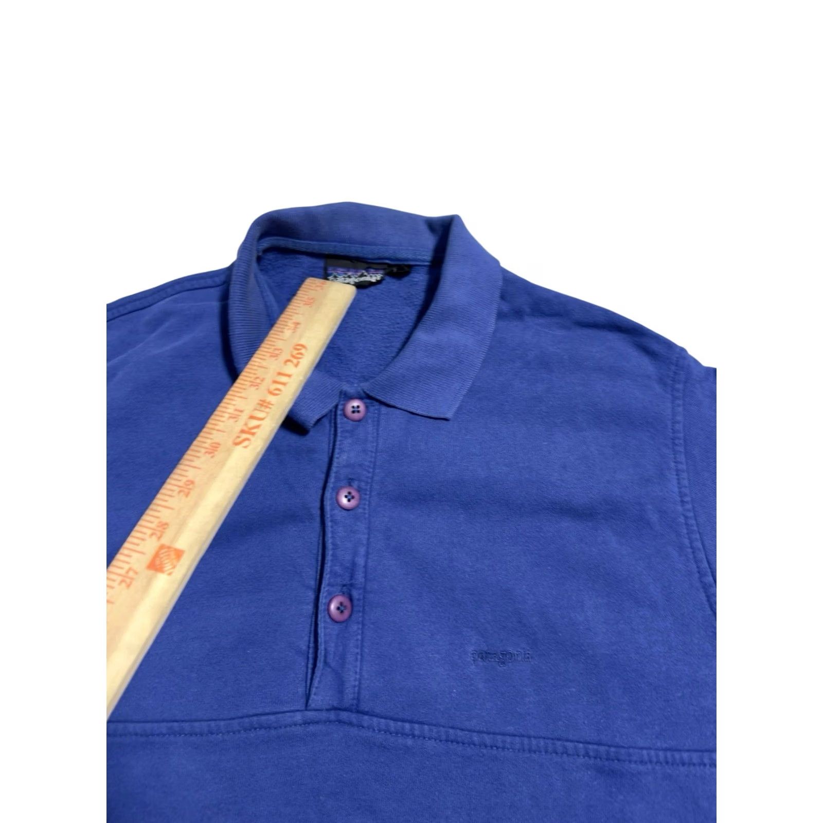 Patagonia VINTAGE Patagonia Blue Long Sleeve Henley Sweatshirt Men’s Sz L 90s Size US L / EU 52-54 / 3 - 3 Thumbnail