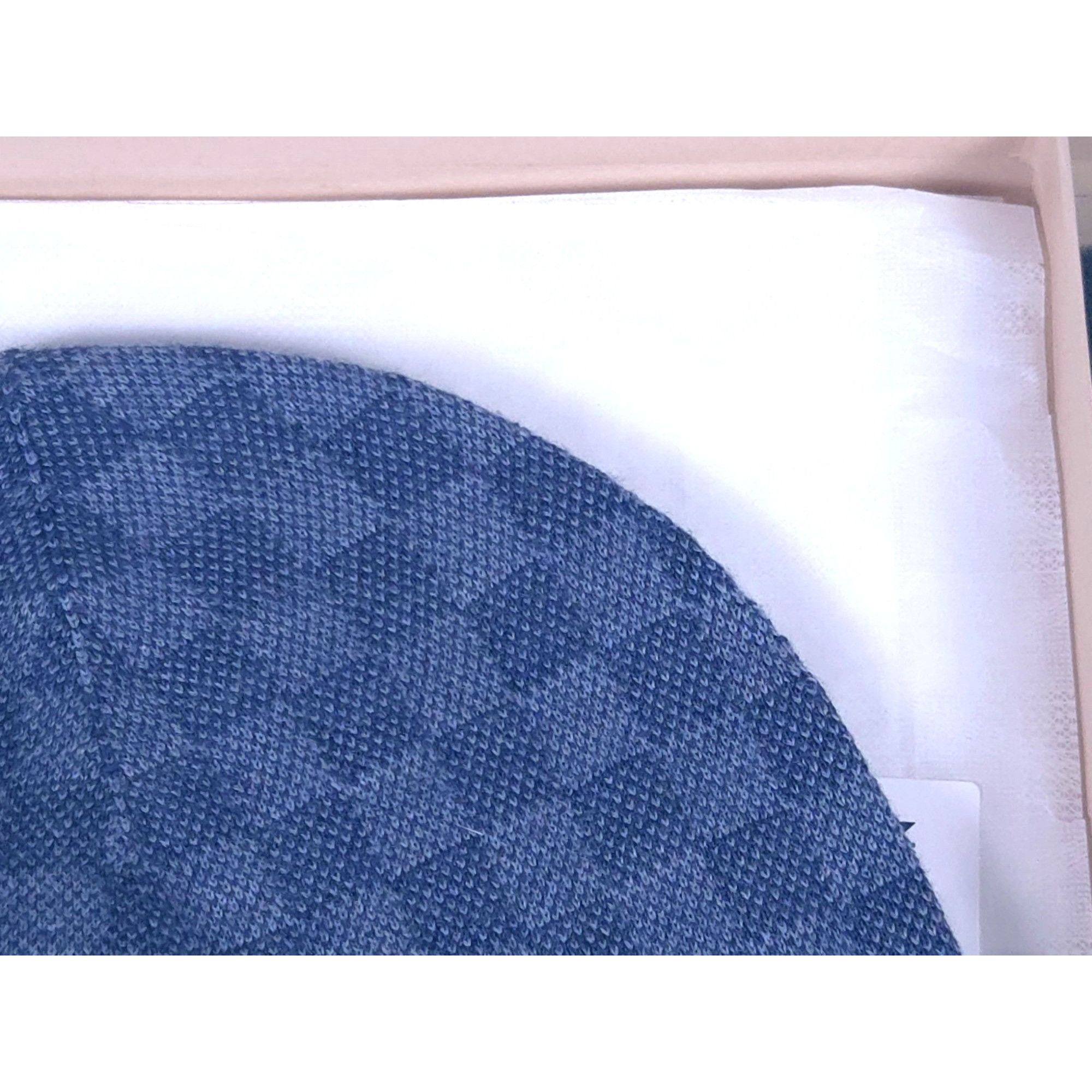Louis Vuitton Damier Graphite Blue Wool Beanie Hat New