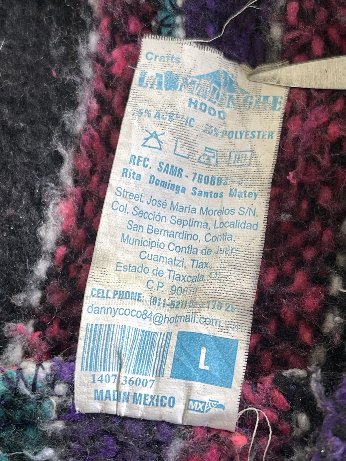 Baja East Vintage Mexican Baja Blanket Pullover Hoodies Size L / US 10 / IT 46 - 4 Thumbnail