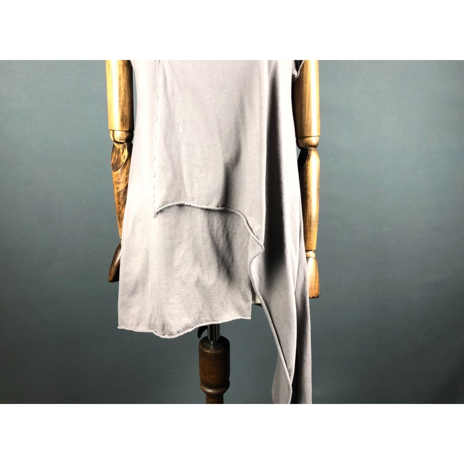 Vintage Studio B3 Women's Blouse Size EU 32/US 32 Brown Cotton Short Sleeve Layered Asymmetric Tourniquet? (Remove) Size XXS / US 00 / IT 34 - 6 Thumbnail