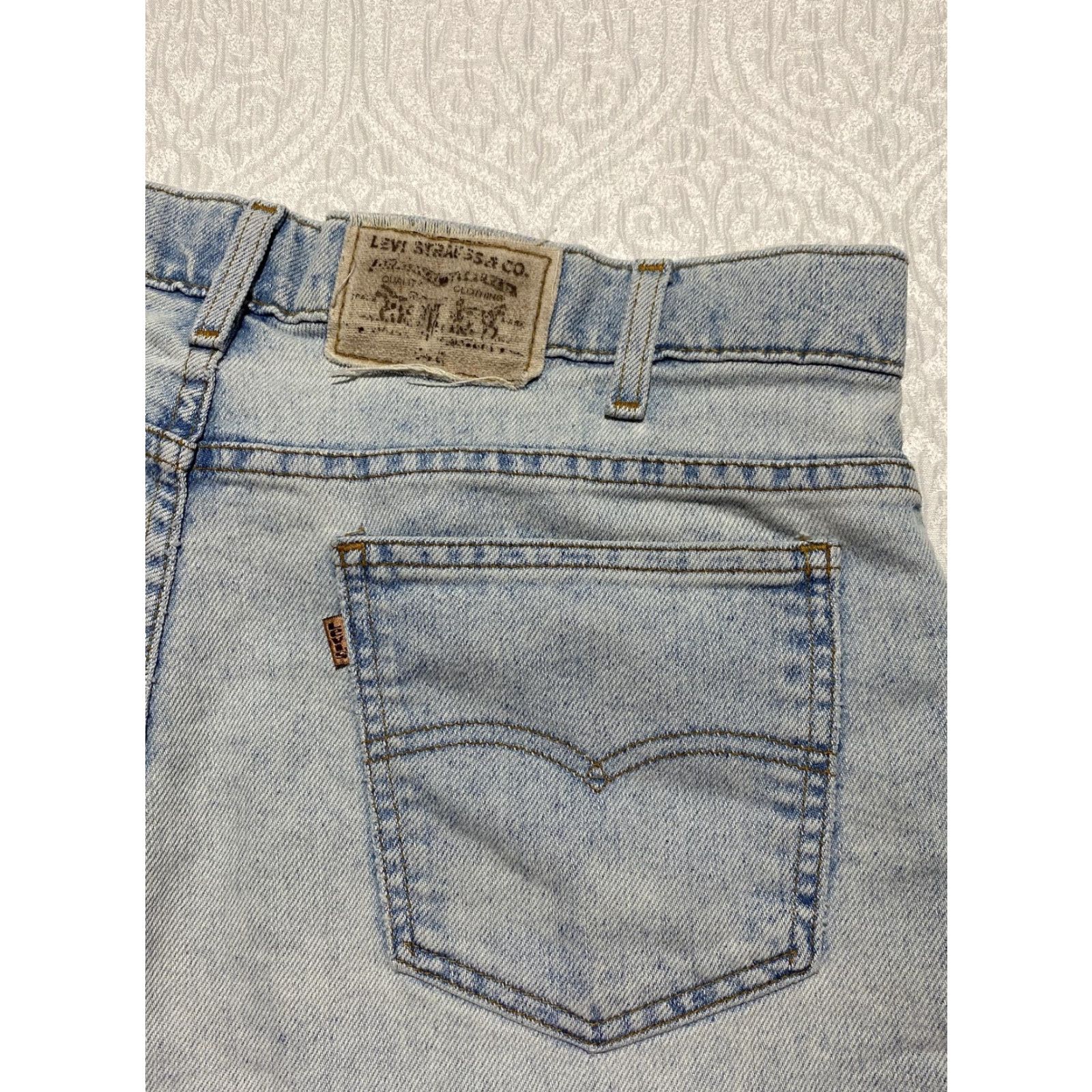 Levi's VINTAGE Levi's Signature Flex Denim Jeans Mens 34x32 Light Wash Straight Relaxed Fit Blue 90s Style Mens Size US 34 / EU 50 - 4 Thumbnail