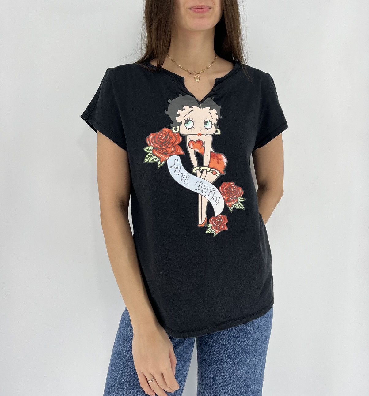 Vintage Vintage Y2K Betty Boop 2000’s Fairy Graphic Print Tshirt Size M / US 6-8 / IT 42-44 - 2 Thumbnail