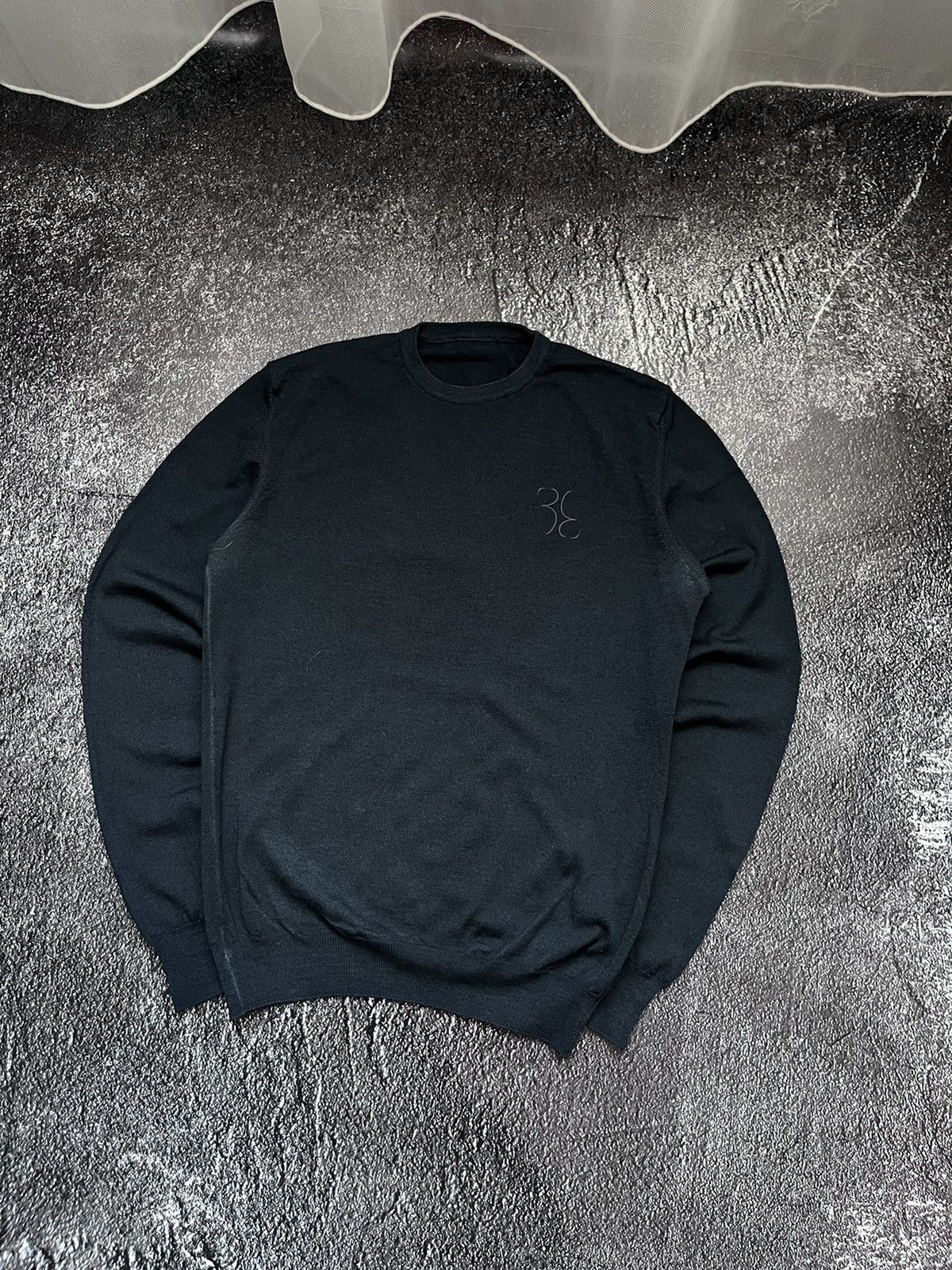 Billionaire Couture Billionaire Couture Logo Wool Navy Blue Jumper / Sweater Size US M / EU 48-50 / 2 - 2 Thumbnail