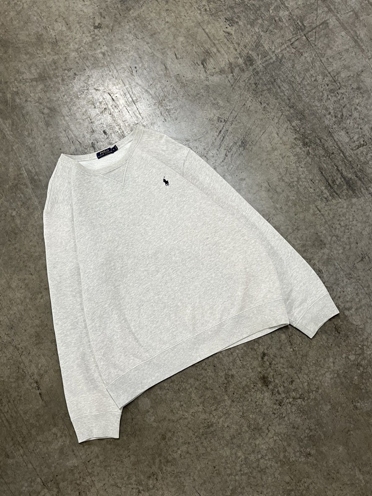 Polo Ralph Lauren vintage Heather gray crewneck preppy