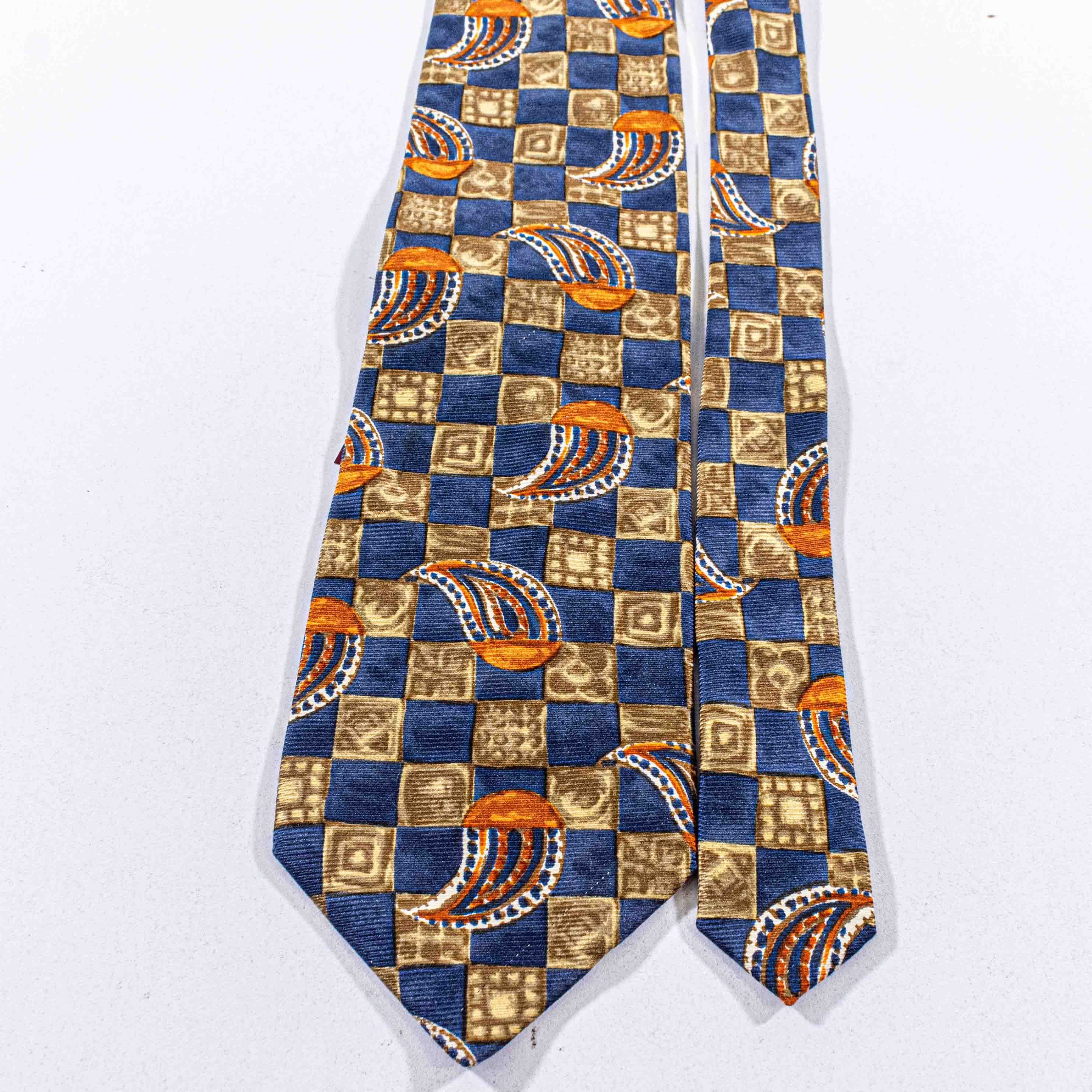 Canali VTG Canali Silk Paisley Squares Tie Made In Italy 90s Luxury Size ONE SIZE - 4 Thumbnail