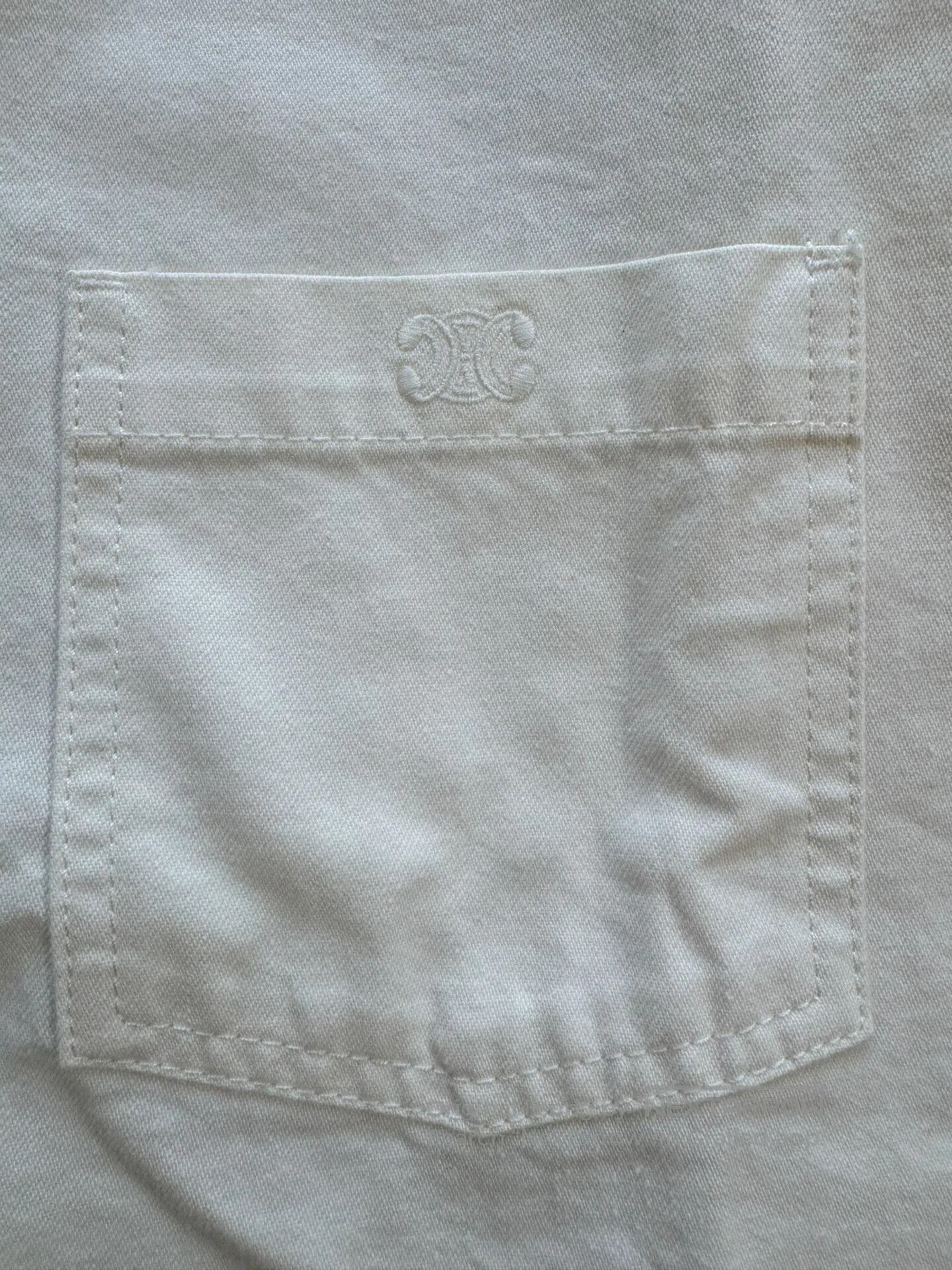 Celine CELINE New Arrival White Gold Button Denim Jacket| Size S / US 4 / IT 40 - 5 Thumbnail