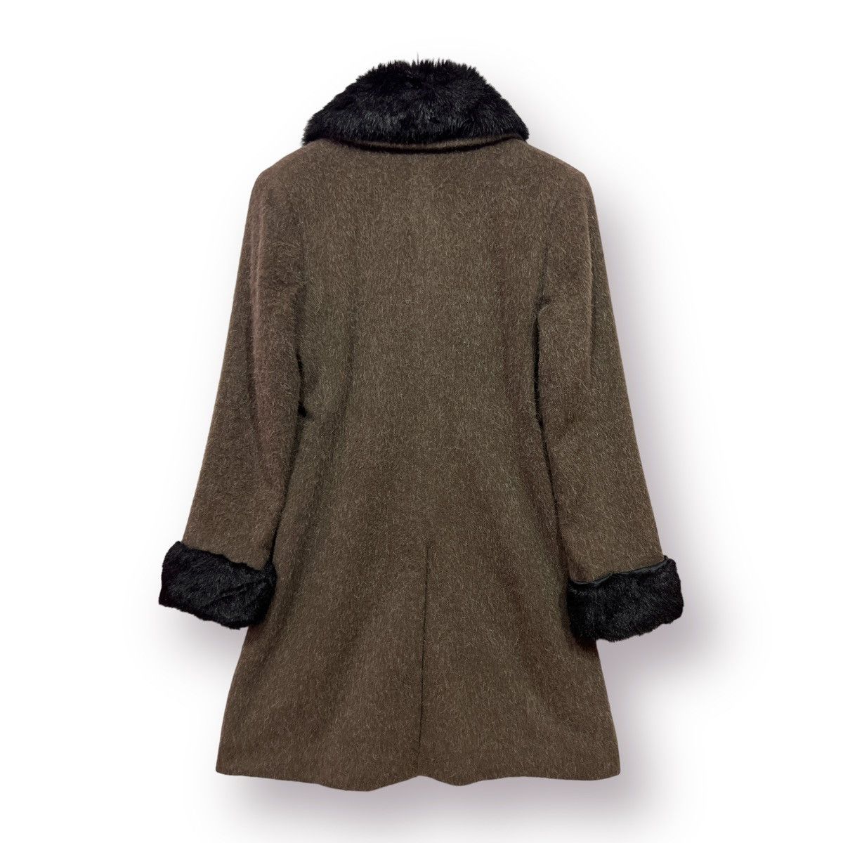 Japanese Brand 🔥 iNED mohair Long coat YOHJI style fur Collar Size S / US 4 / IT 40 - 11 Thumbnail