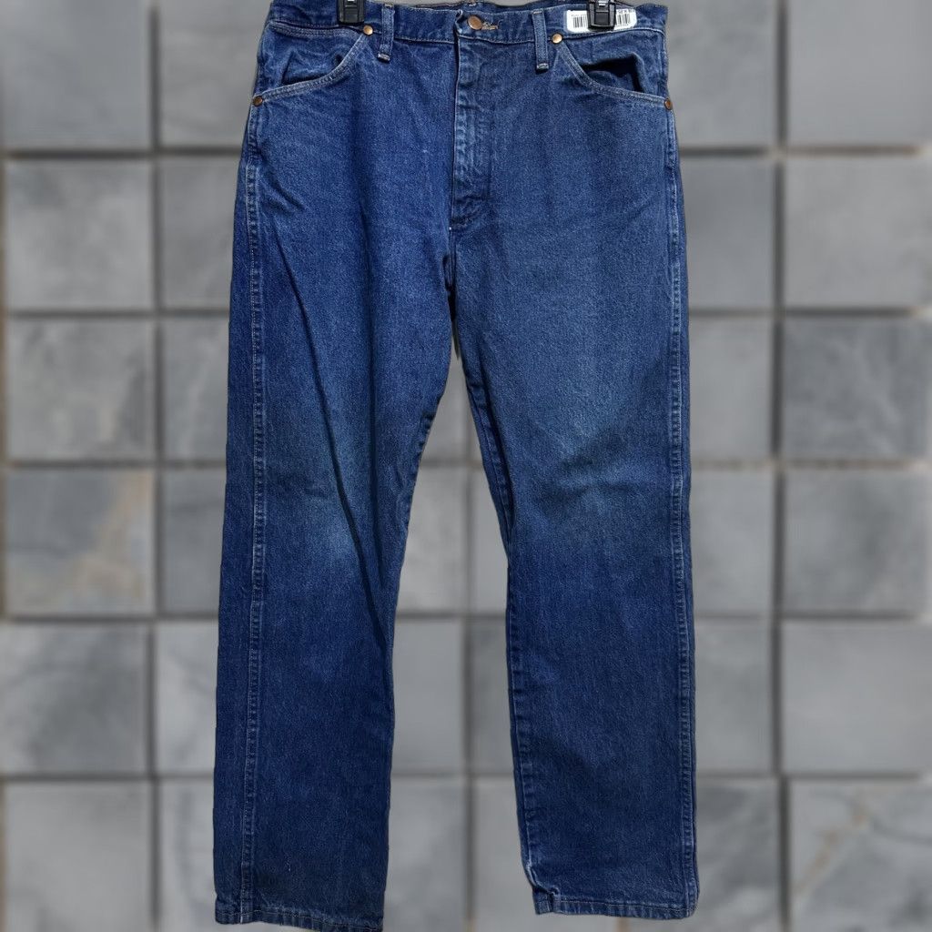 Wrangler VINTAGE Wrangler Cowboy Cut Jeans Men 34x32 Dark Blue Denim Straight 13MWZPW Cowboy Western Rodeo Vintage Men Jeans Size US 34 / EU 50 - 1 Thumbnail