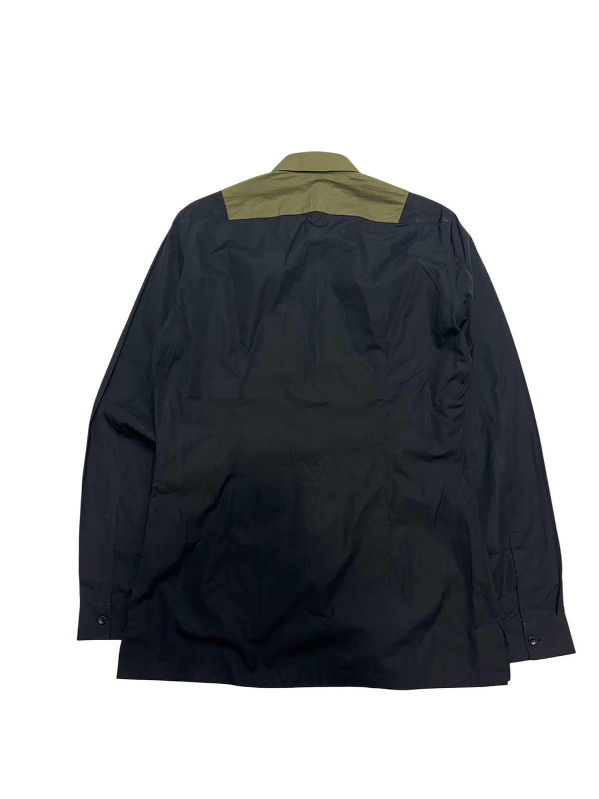 Balenciaga Balenciaga olive and black dress button up shirt Size US L / EU 52-54 / 3 - 3 Thumbnail