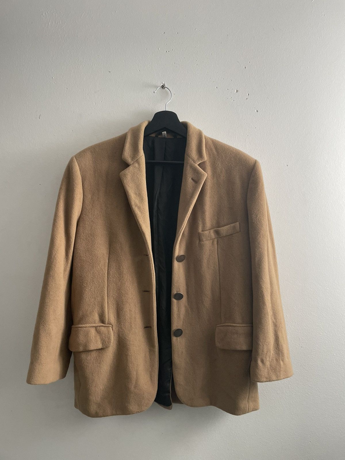 image of Helmut Lang Early 90's Woolen/cashmere Blazer in Camel, Women's (Size Medium)