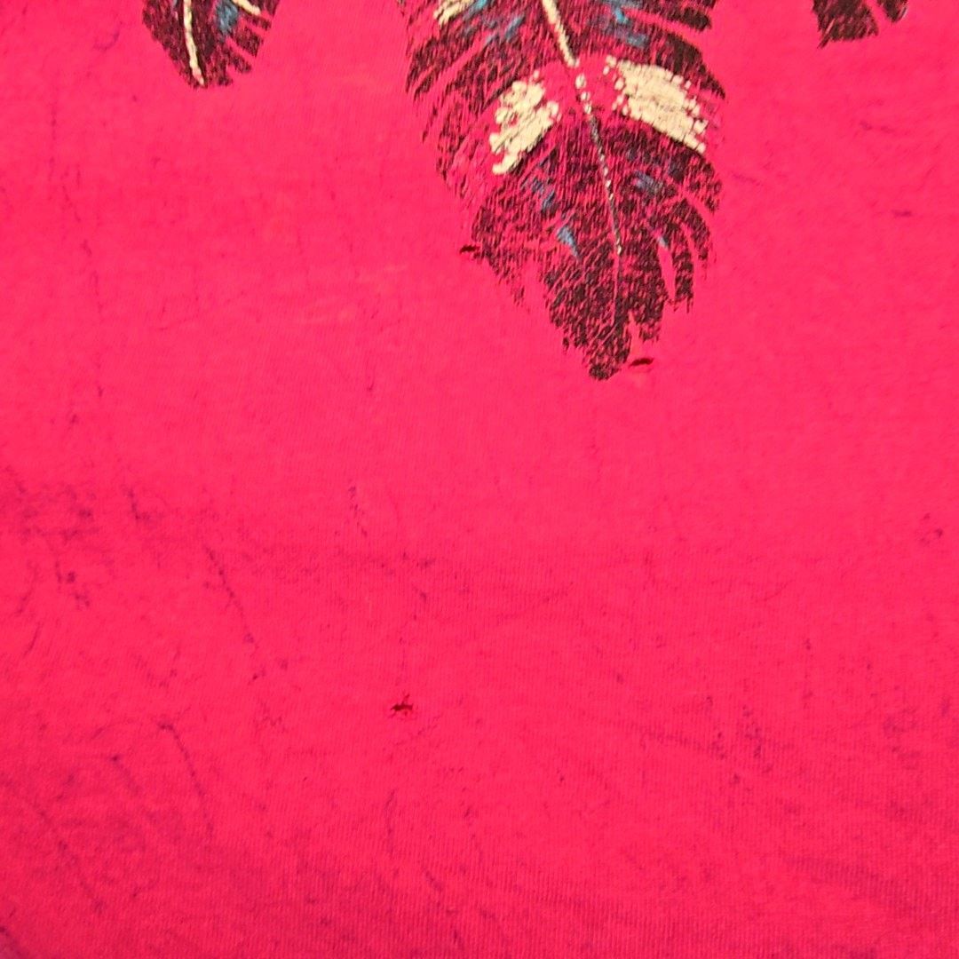 Jerzees Vintage Feathers Shirt Pink Native American Print L Tee Size US L / EU 52-54 / 3 - 4 Thumbnail