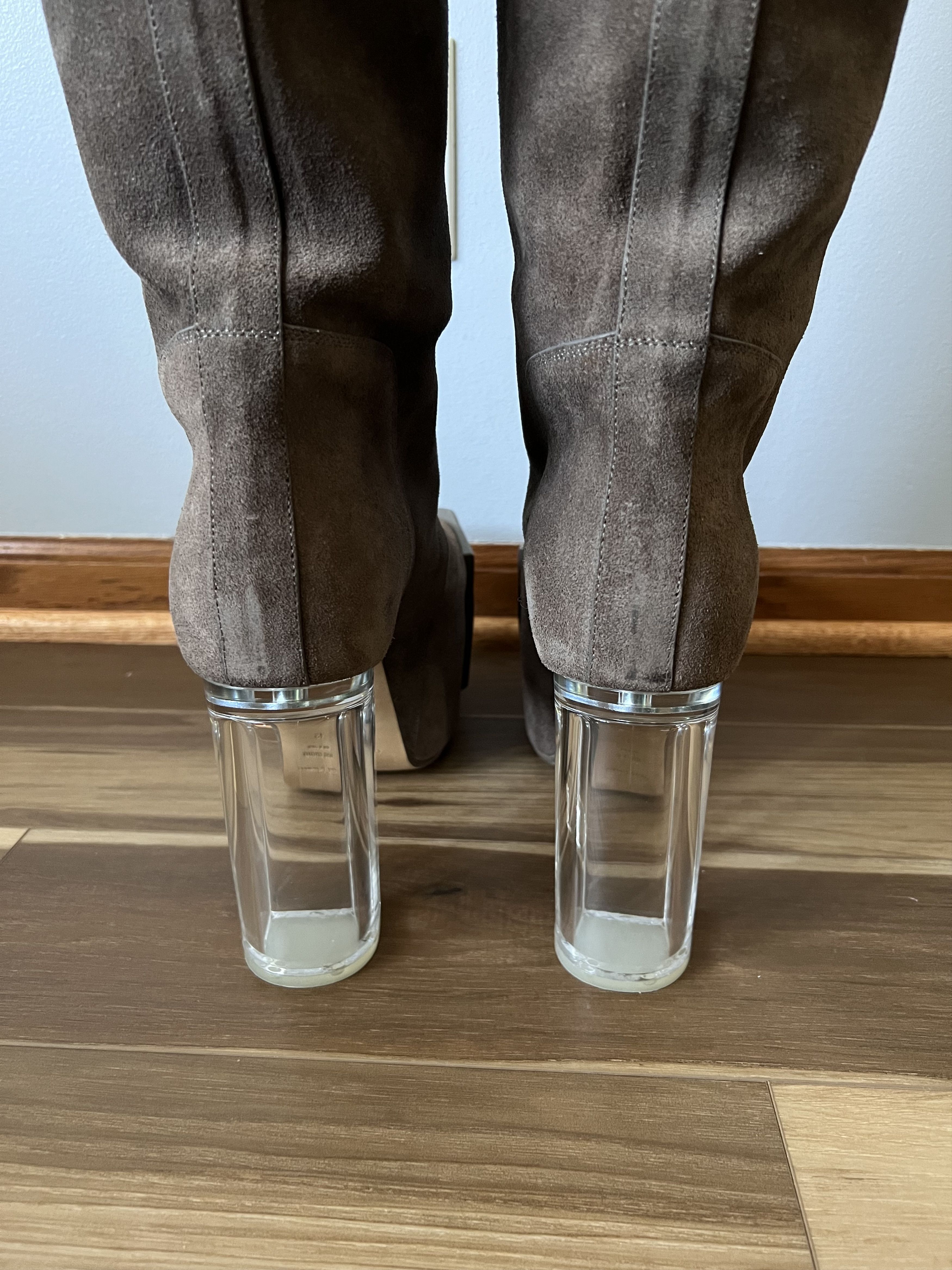 Rick Owens Rick Owens Pull On Platform Grilled Kiss Boots in Dust Suede Size US 9 / EU 42 - 6 Thumbnail