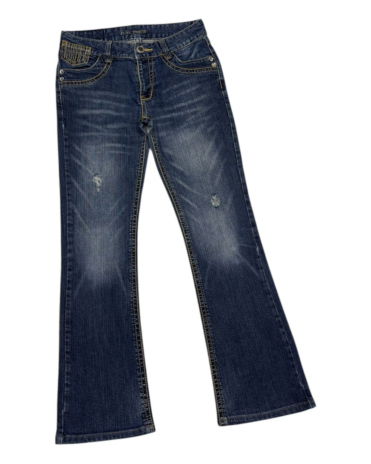 Japanese Brand 🔥HIROMICHI NAKANO FLARE BOOTCUT DENIM JEANS JAPANESE Size US 29 - 3 Thumbnail