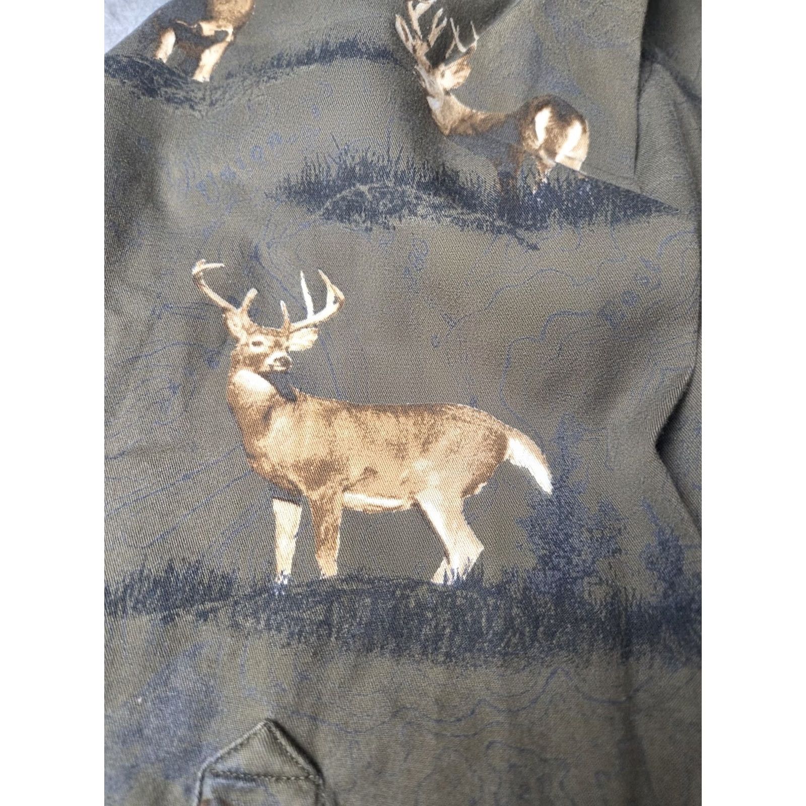 Vintage Columbia Men's Green Buck Deer Print Outdoor Hunting Button Front Shirt XL Size US XL / EU 56 / 4 - 4 Thumbnail