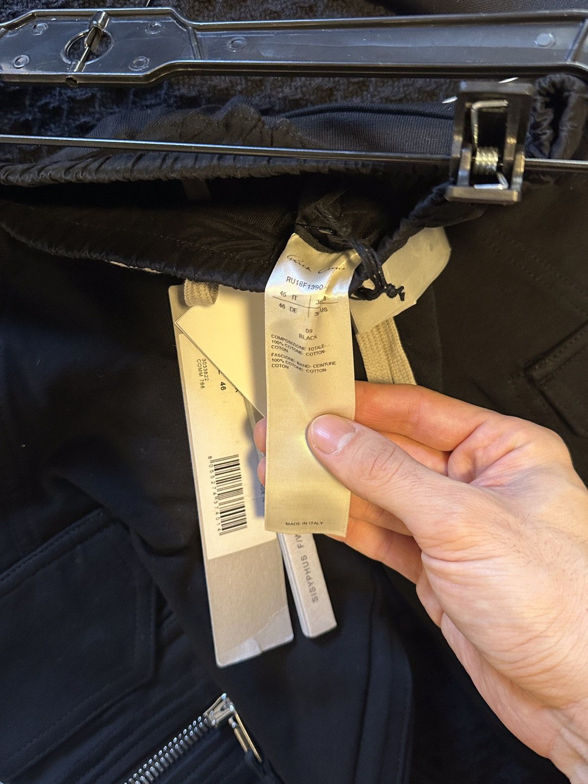 Rick Owens NWT Men’s Black Rick Owens Cargo Jogger size 46 IT Size US 28 / EU 44 - 6 Thumbnail