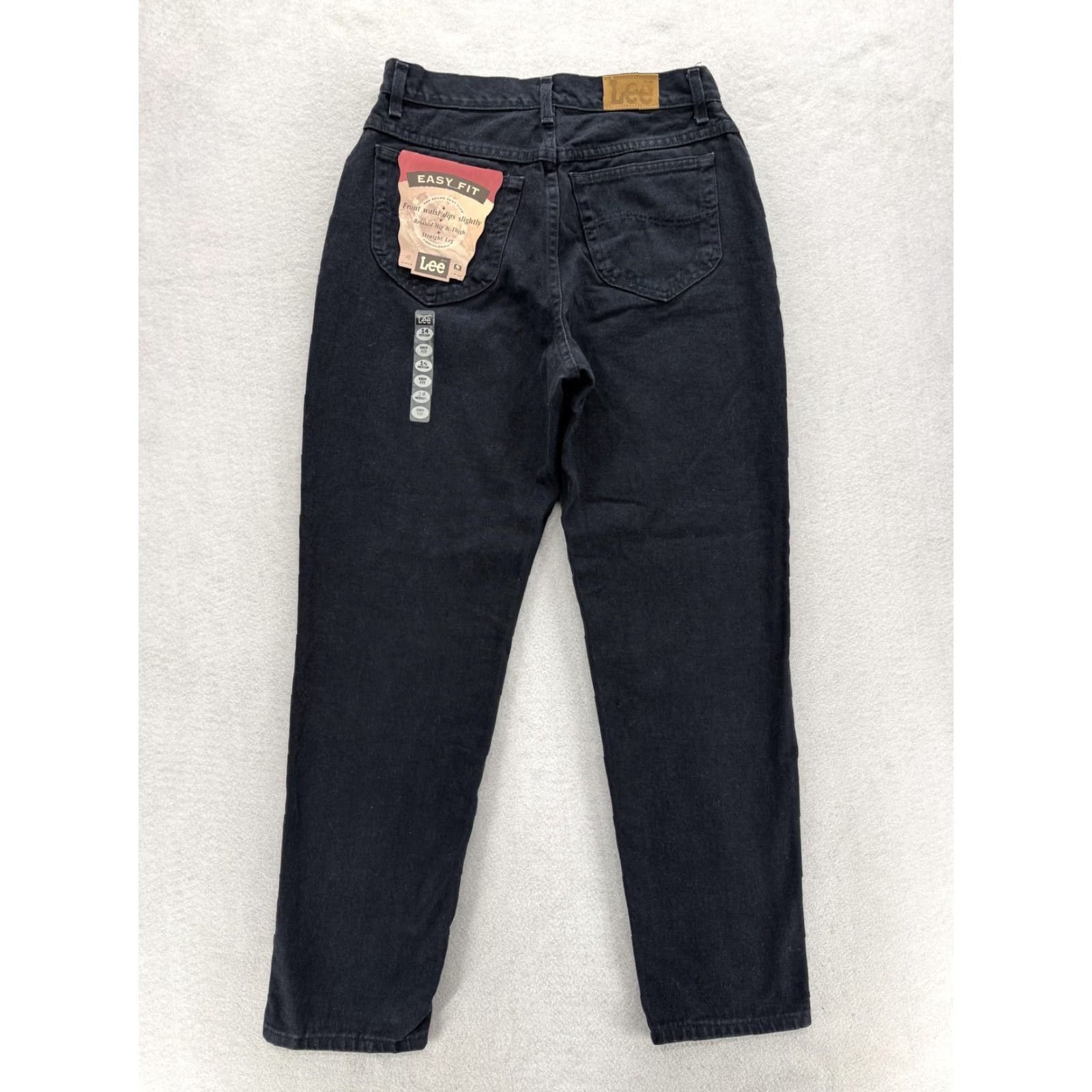 Lee VINTAGE Lee Easy Fit Straight Jeans Womens 14 Black Wash High Rise USA 90s NWT Size 36" / US 14 / IT 50 - 2 Thumbnail