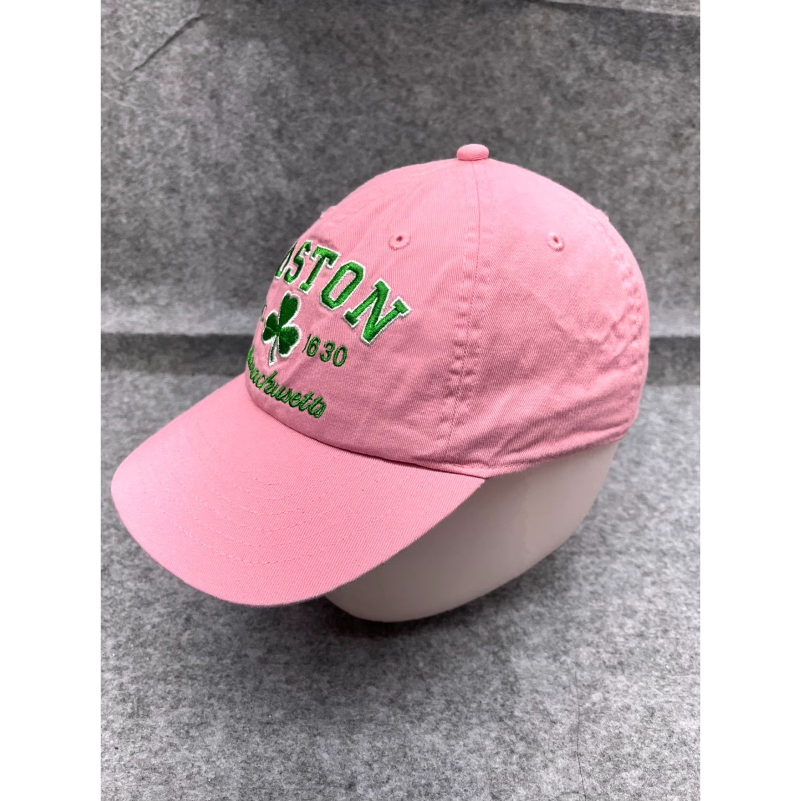 Vintage Boston Massachusetts Clover Hat Adult One Size Pink 100% Cotton Size ONE SIZE - 4 Thumbnail