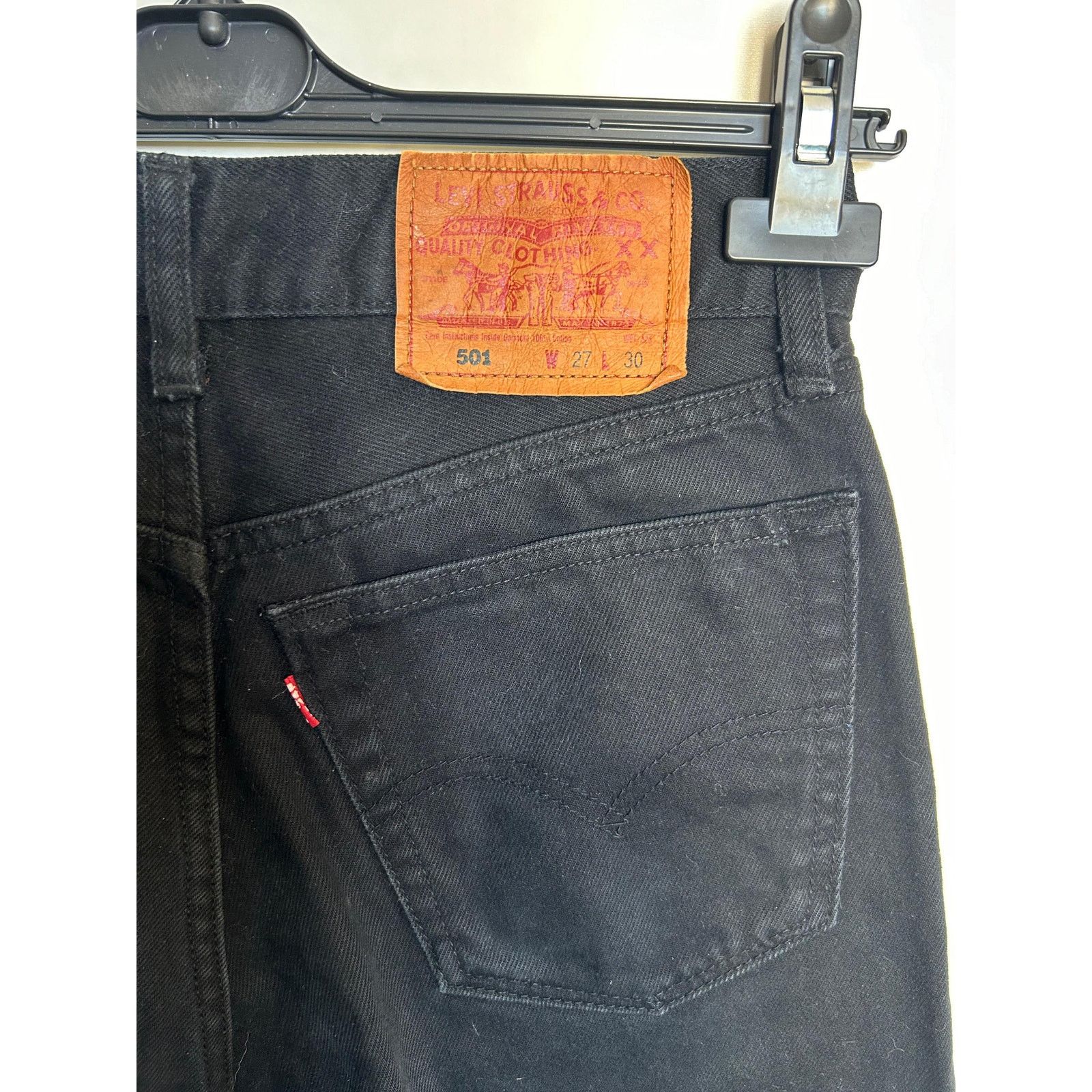 Levi's Levi’s 501 W27 L30 Black USA 90s High Rise Straight Jeans Size US 27 - 9 Thumbnail