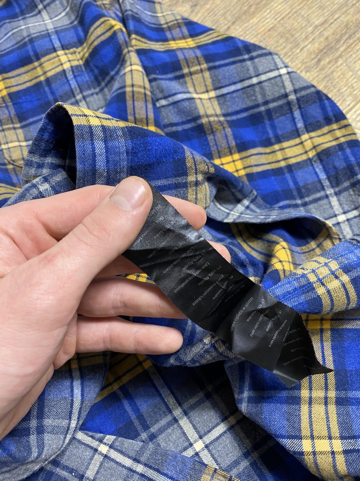 Barbour Barbour Highland Check Tailored Flannel Shirt - Blue/Yellow Size US L / EU 52-54 / 3 - 4 Thumbnail