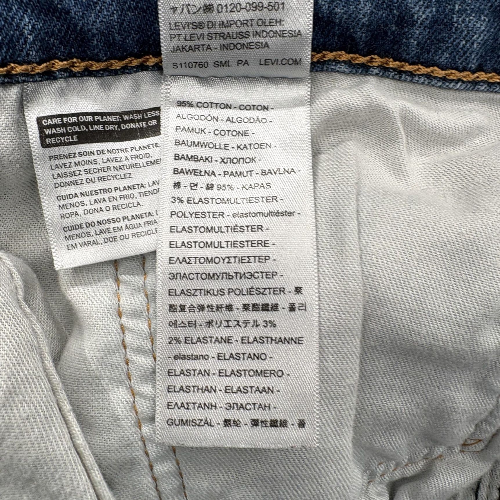 Levi's Levi's 511 Jeans Mens 38x30 Blue Medium Wash Slim Straight Denim Stretch Casual Size US 38 / EU 54 - 5 Thumbnail