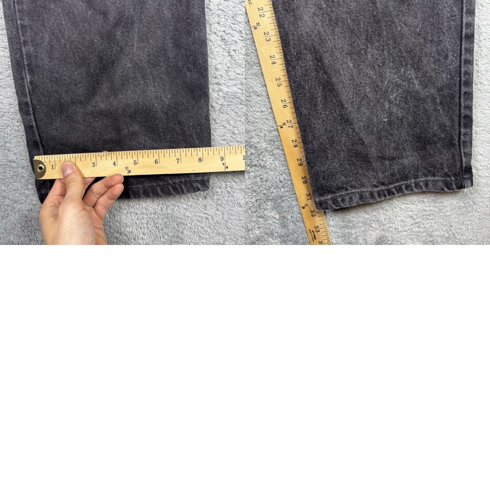Levi's VINTAGE Levi's 505 Jeans Mens 38x32 Straight 90s Grunge Charcoal Fade Blue Cotton Denim Regular Mens Size US 38 / EU 54 - 9 Thumbnail