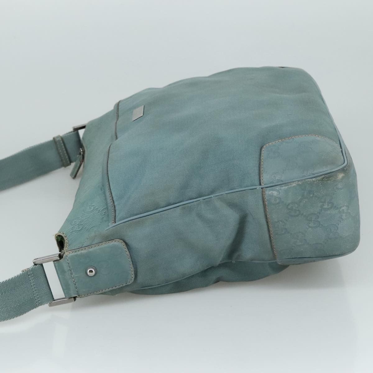 Gucci GUCCI GG Canvas Guccissima Shoulder Bag Turquoise Blue Size ONE SIZE - 4 Thumbnail