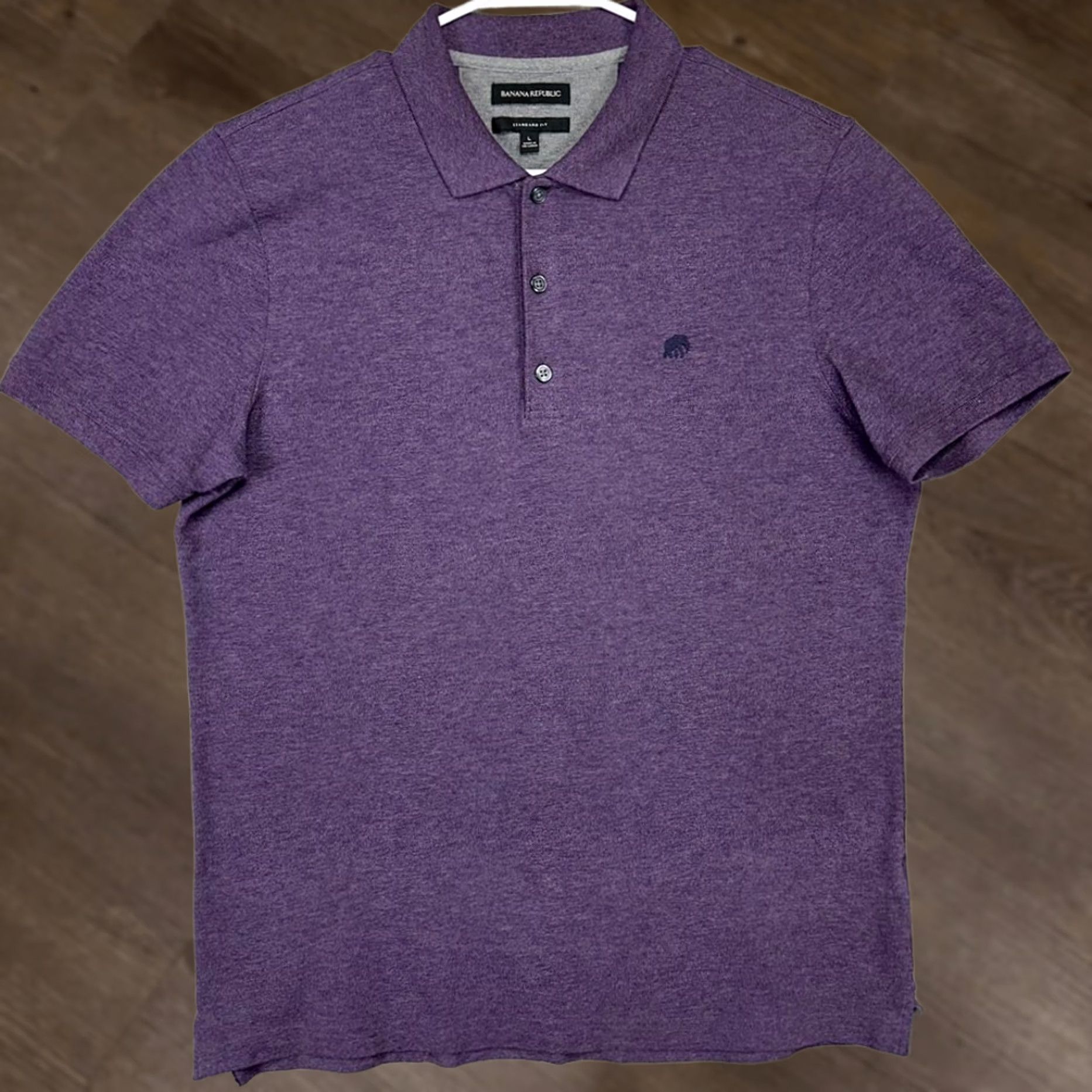 Banana Republic Banana Republic Polo Shirt Adult Large Purple Standard Fit Stretch Rugby Mens Size US L / EU 52-54 / 3 - 1 Thumbnail