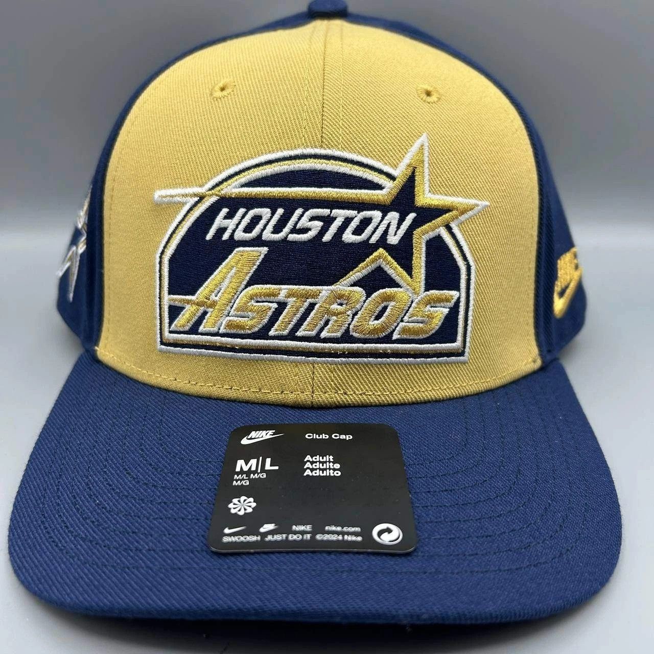 Nike Houston Astros x Nike Club Hat Men M-L Dri-Fit Strap Back Size ONE SIZE - 1 Thumbnail