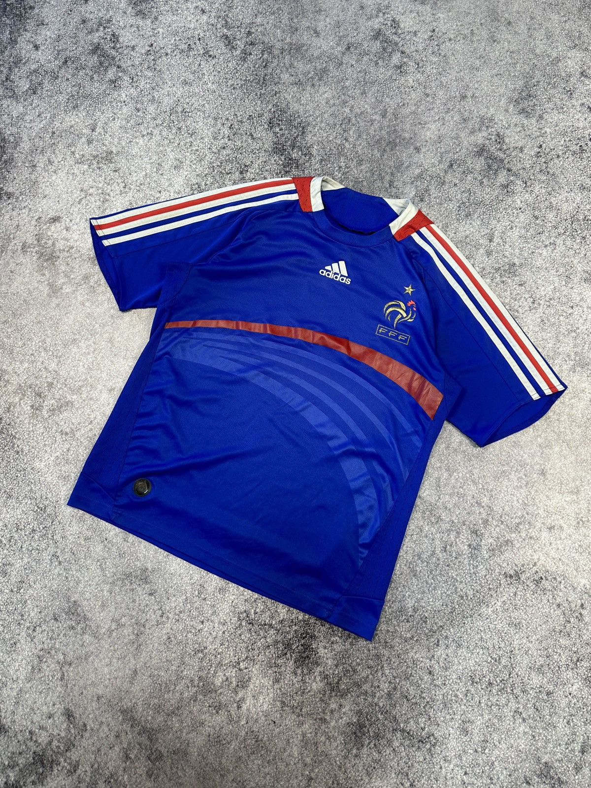 Adidas × Vintage Vintage Adidas France Soccer Jersey Blokecore Style M Rare Size US M / EU 48-50 / 2 - 1 Thumbnail