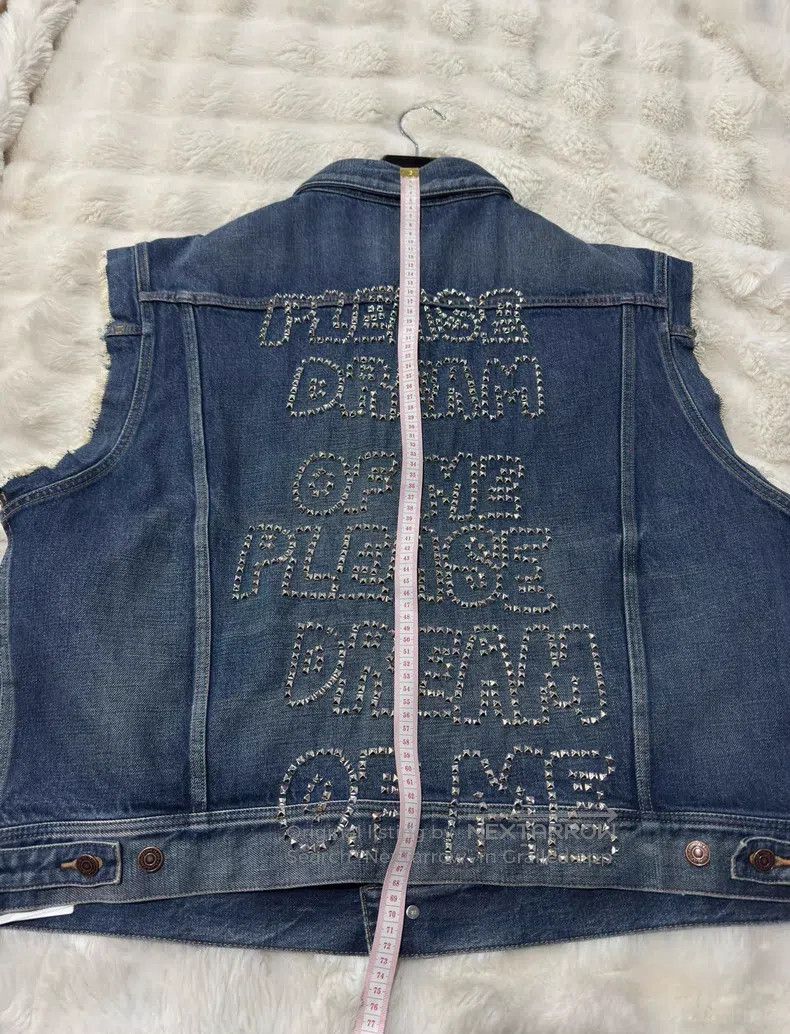Celine CELINE Studded Heavy Duty Men's Denim Vest Size US XL / EU 56 / 4 - 8 Thumbnail
