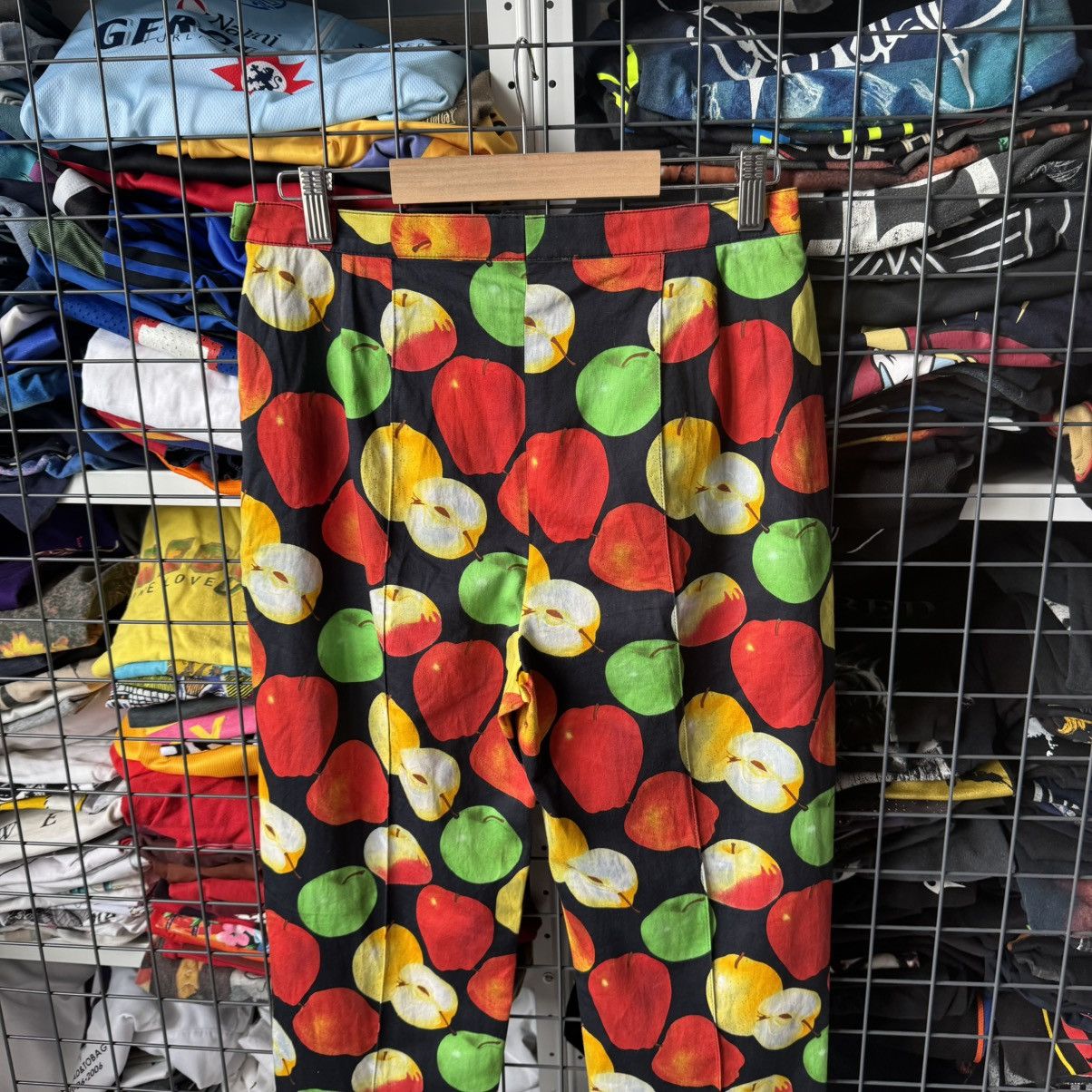 Escada ESCADA Margaretha Ley 1980s Apple Print Vintage Pants Size 25" / US 0 / IT 36 - 9 Thumbnail