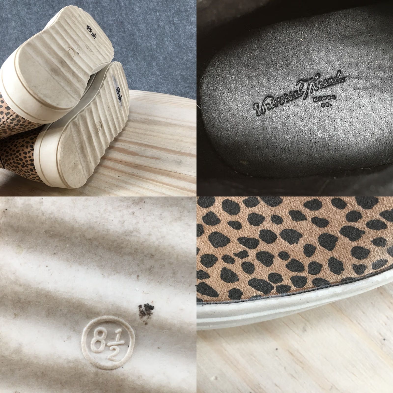 Vintage Universal Thread Shoes Womens 8.5 Lilian Leopard Mid Top Casual Sneaker Beige Size M / US 6-8 / IT 42-44 - 9 Thumbnail