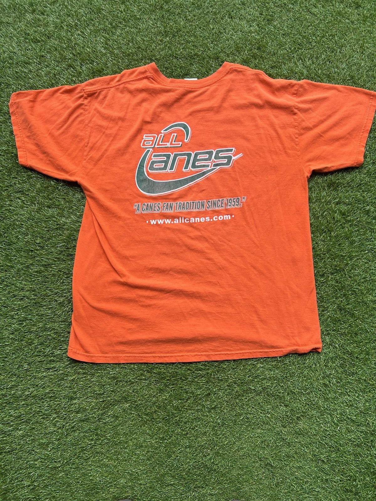 NCAA Vintage 2007 Miami Hurricanes Orange Bowl Final Game T-Shirt Size US L / EU 52-54 / 3 - 4 Thumbnail