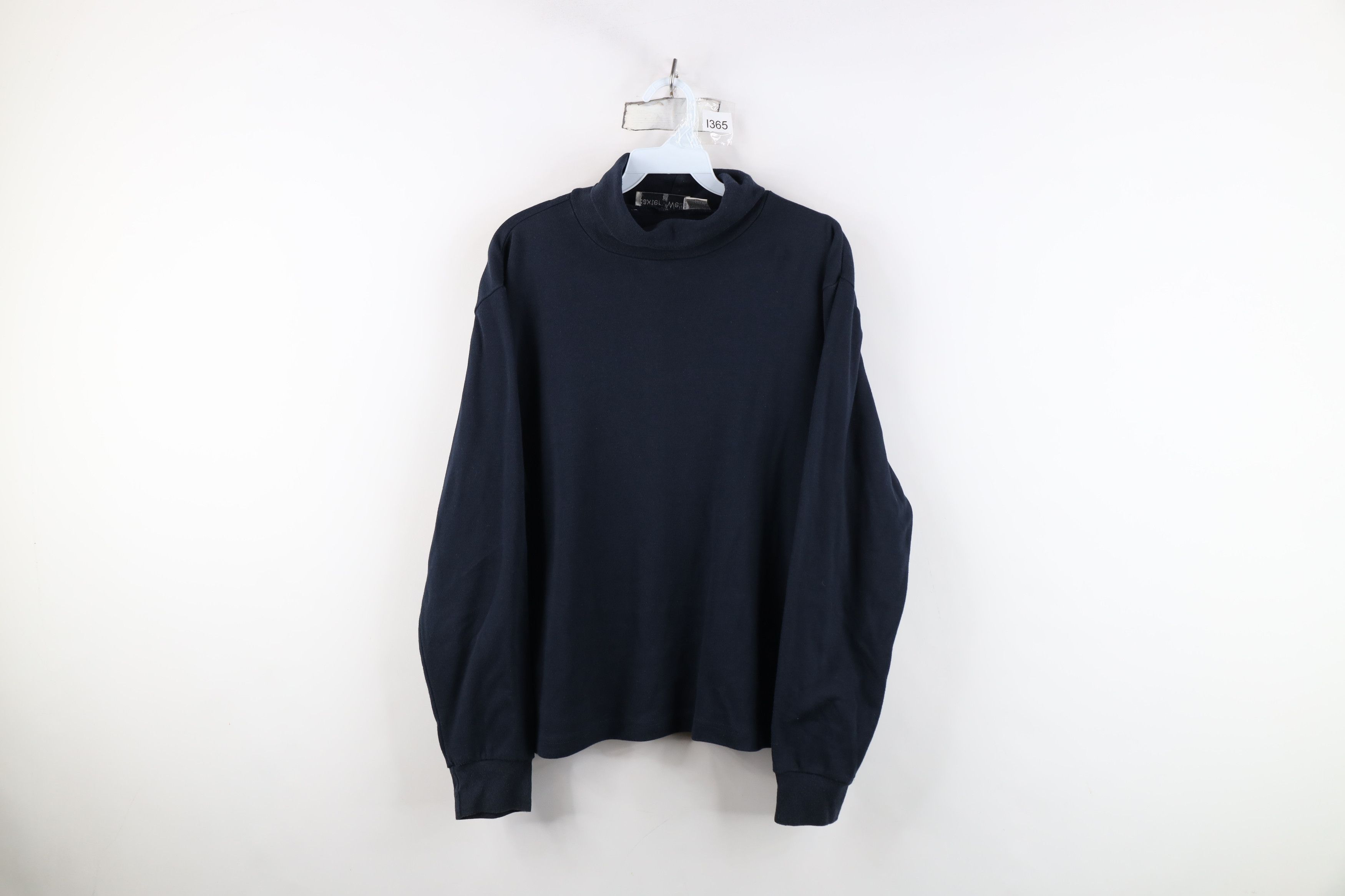 Vintage Vintage 90s Streetwear Blank Long Sleeve Turtleneck T-Shirt Size L / US 10 / IT 46 - 1 Thumbnail