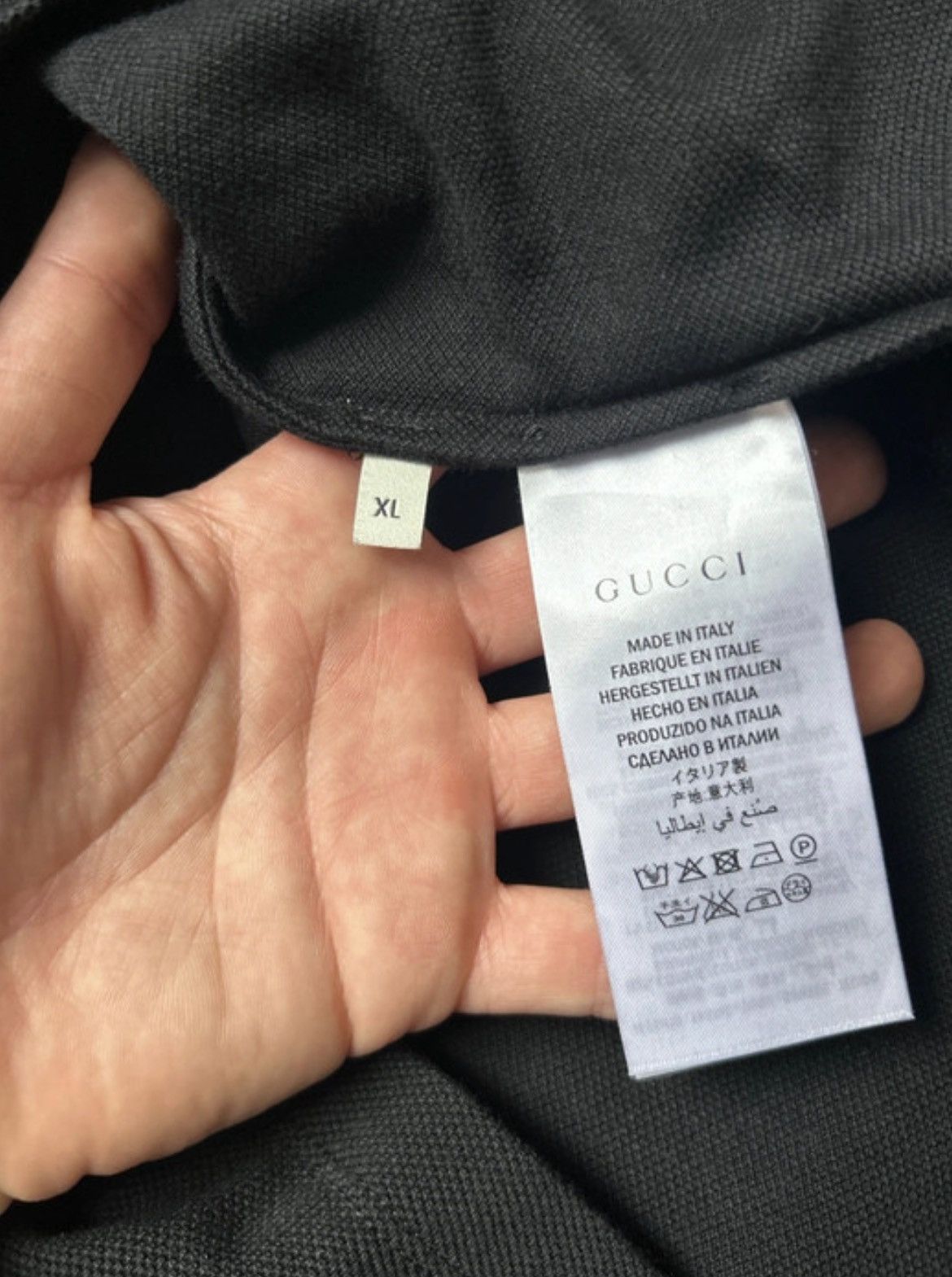 Gucci Gucci Pique logo patch polo shirt black luxury Size US XL / EU 56 / 4 - 5 Thumbnail