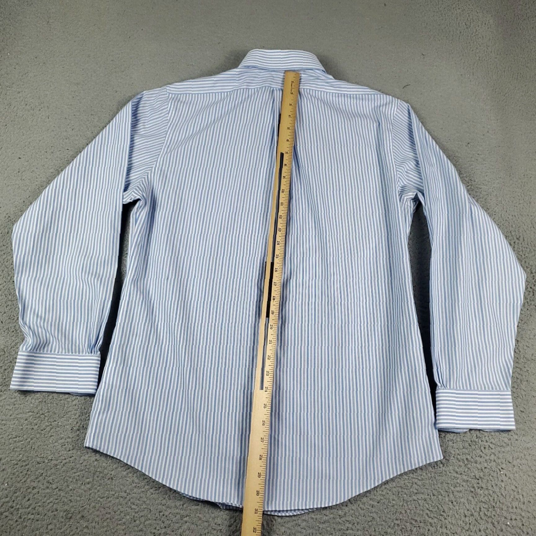 Brooks Brothers VINTAGE Brooks Brothers Dress Shirt Men 15.5 Blue Striped Cotton Long Sleeve Business Casual Formal Size 40R - 3 Thumbnail