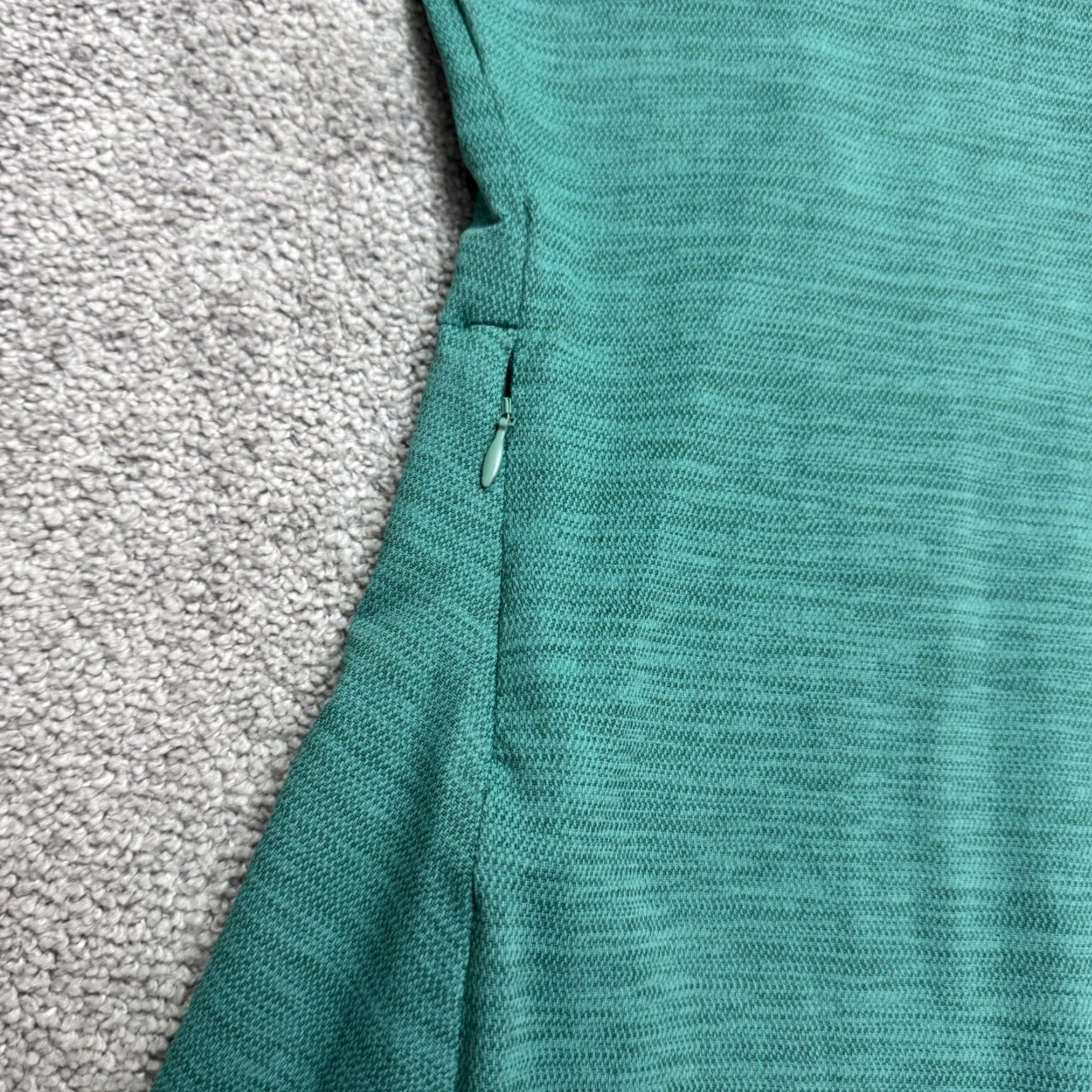 Toad&Co Toad&Co Tech Tomboy A-Line Tank Dress Women M Green Sleeveless Zip Pocket V-Neck Casual Knit Lightweight Pockets Solid Short Dress Size M / US 6-8 / IT 42-44 - 6 Thumbnail